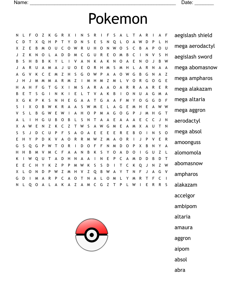 pokemon word search puzzles pokemon word search puzzles