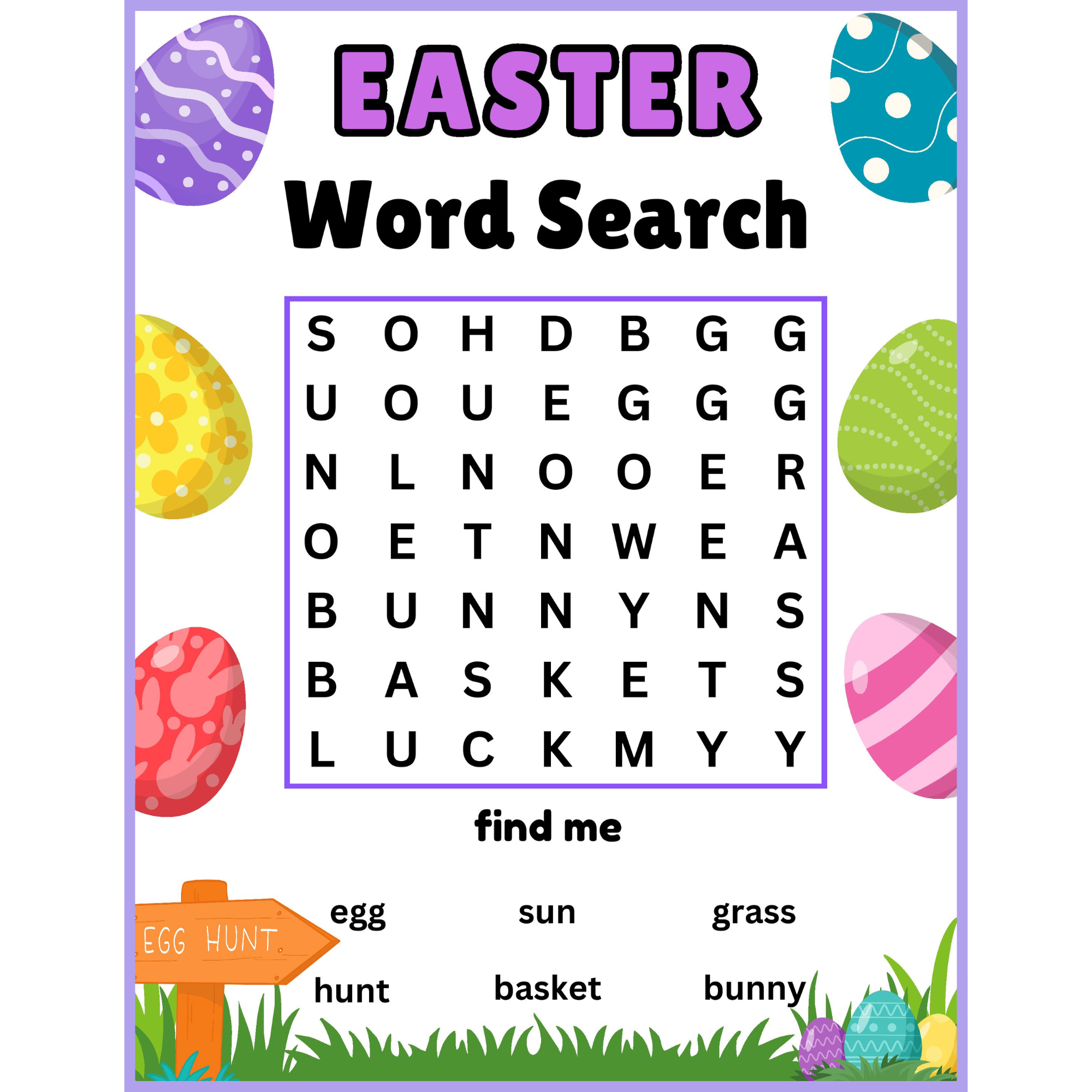 easter find a word easter find a word
