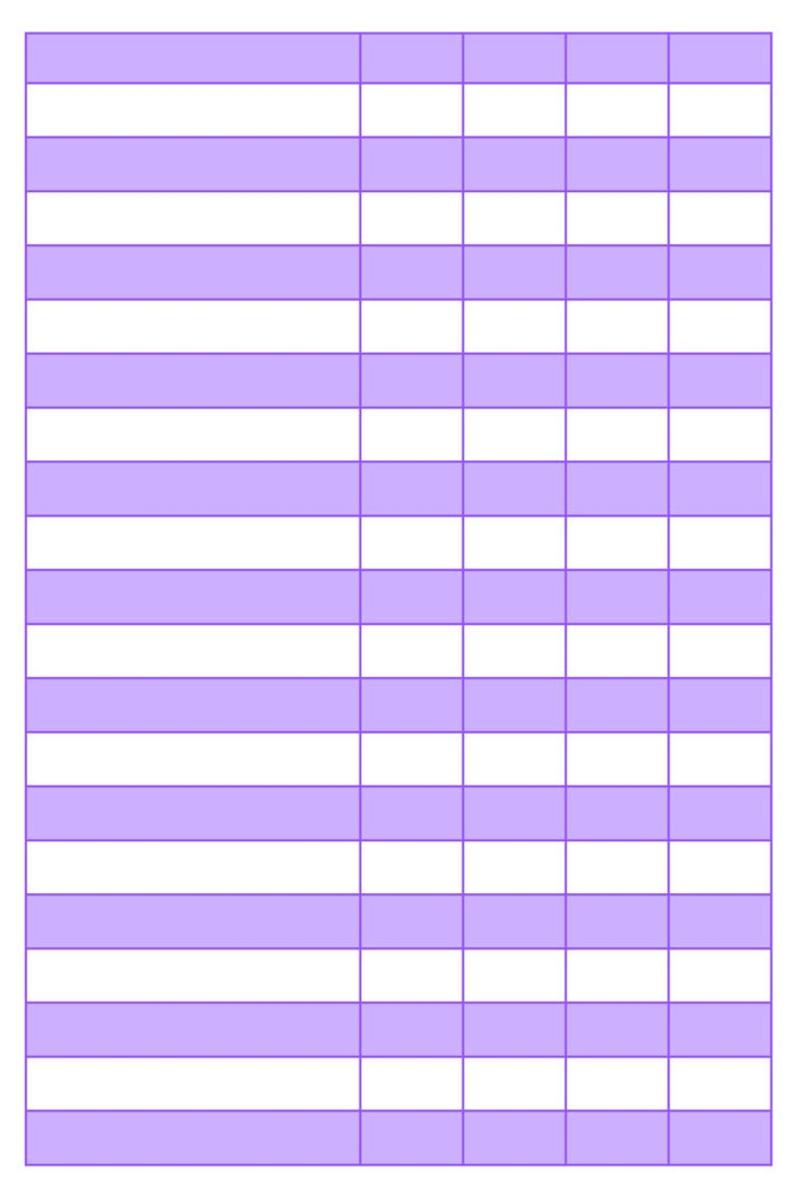 Blank 5 Column Template