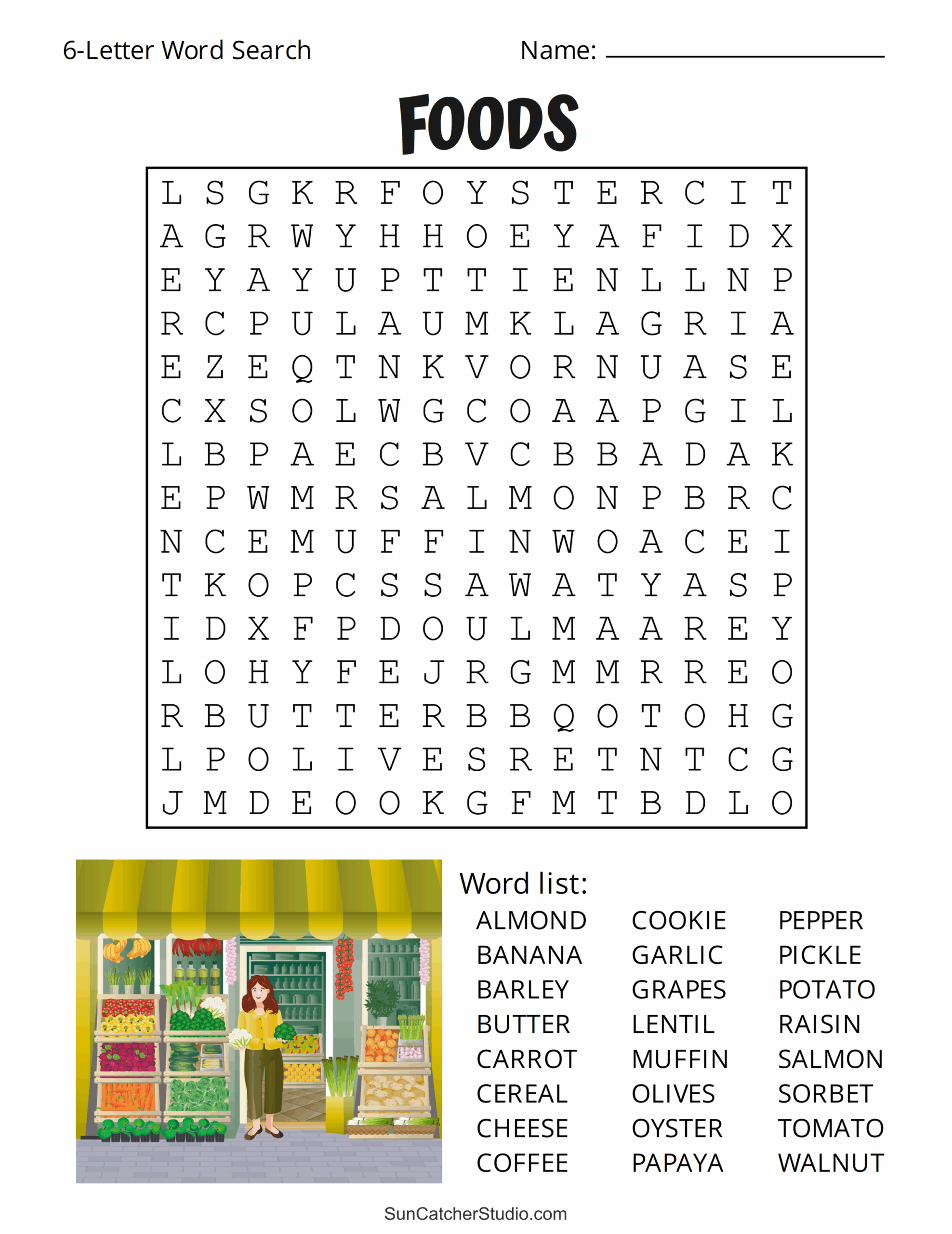 Printable 6 Letter Word Search Puzzles Word Find Free Printables Monograms Design Tools Patterns DIY Projects