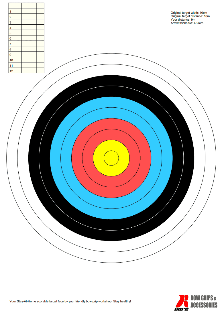 Printable Archery Target