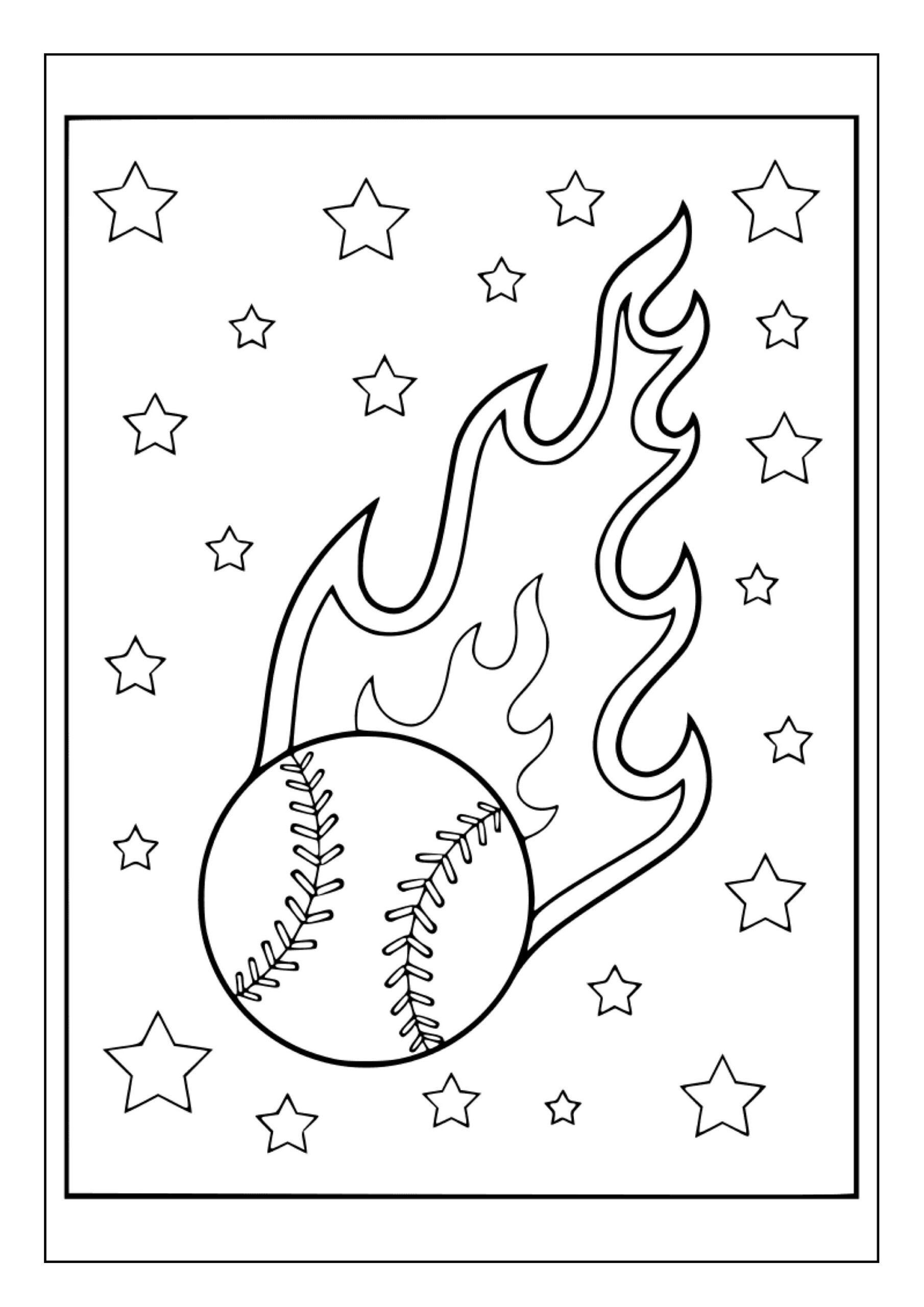 Baseball Printable Coloring Pages