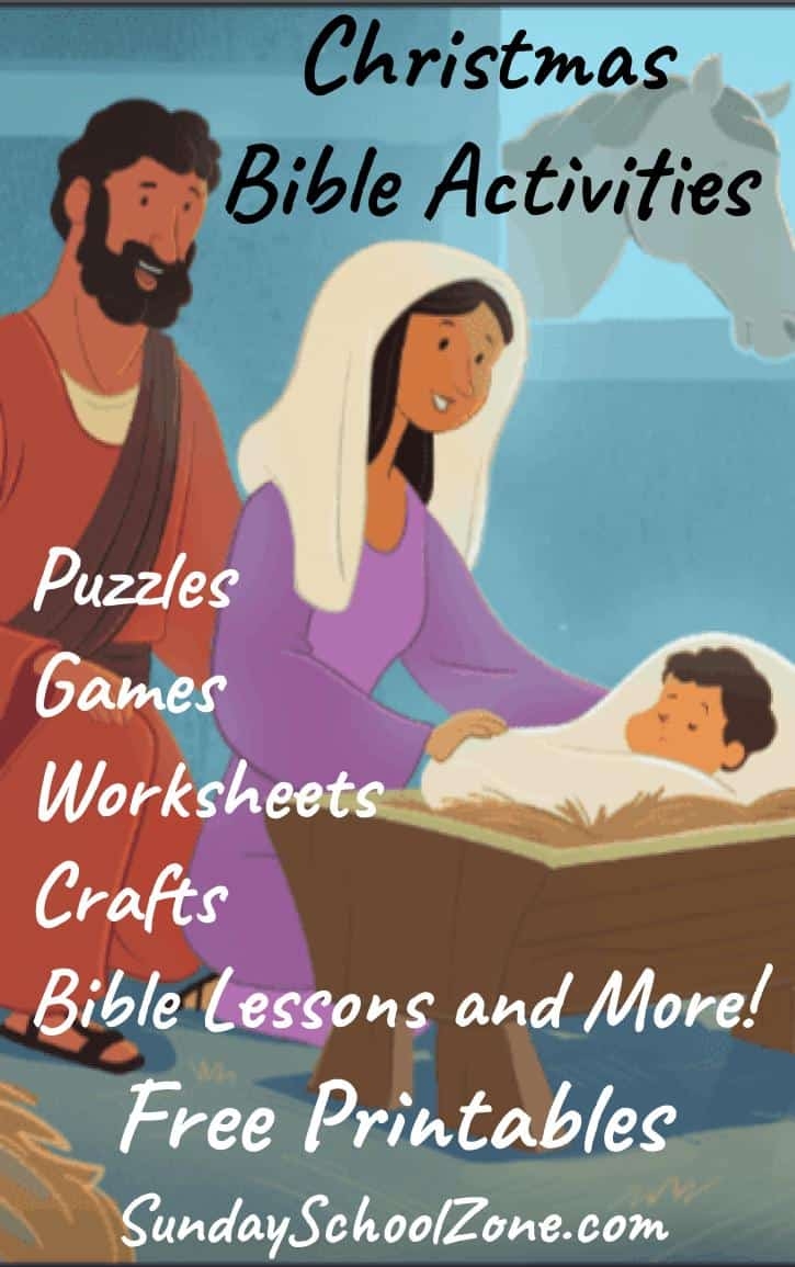 Printable Christmas Bible Activities On Sunday School Zone