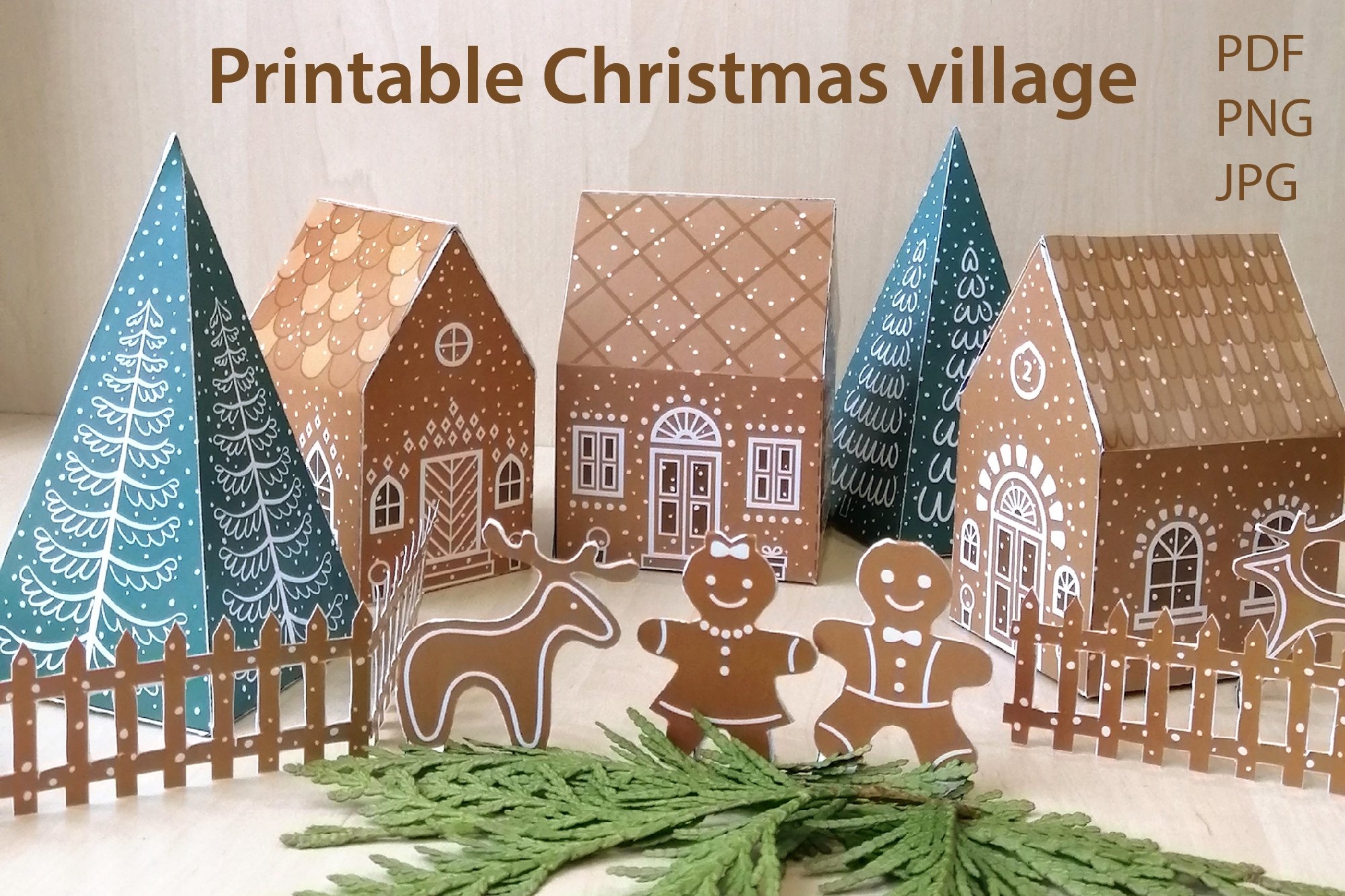 christmas village printable