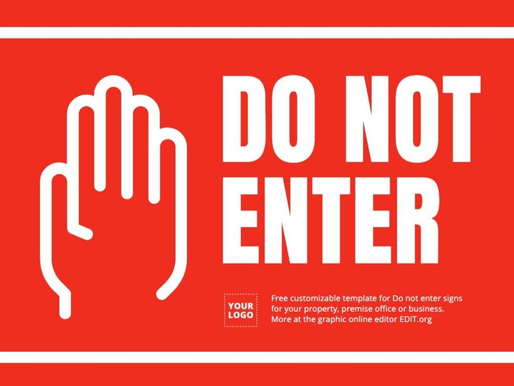 Printable Do Not Enter Sign Templates Printable Do Not Enter Sign Templates