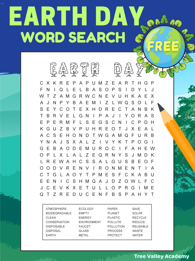 Printable Earth Day Word Search For 6th Graders Older Printable Earth Day Word Search For 6th Graders Older
