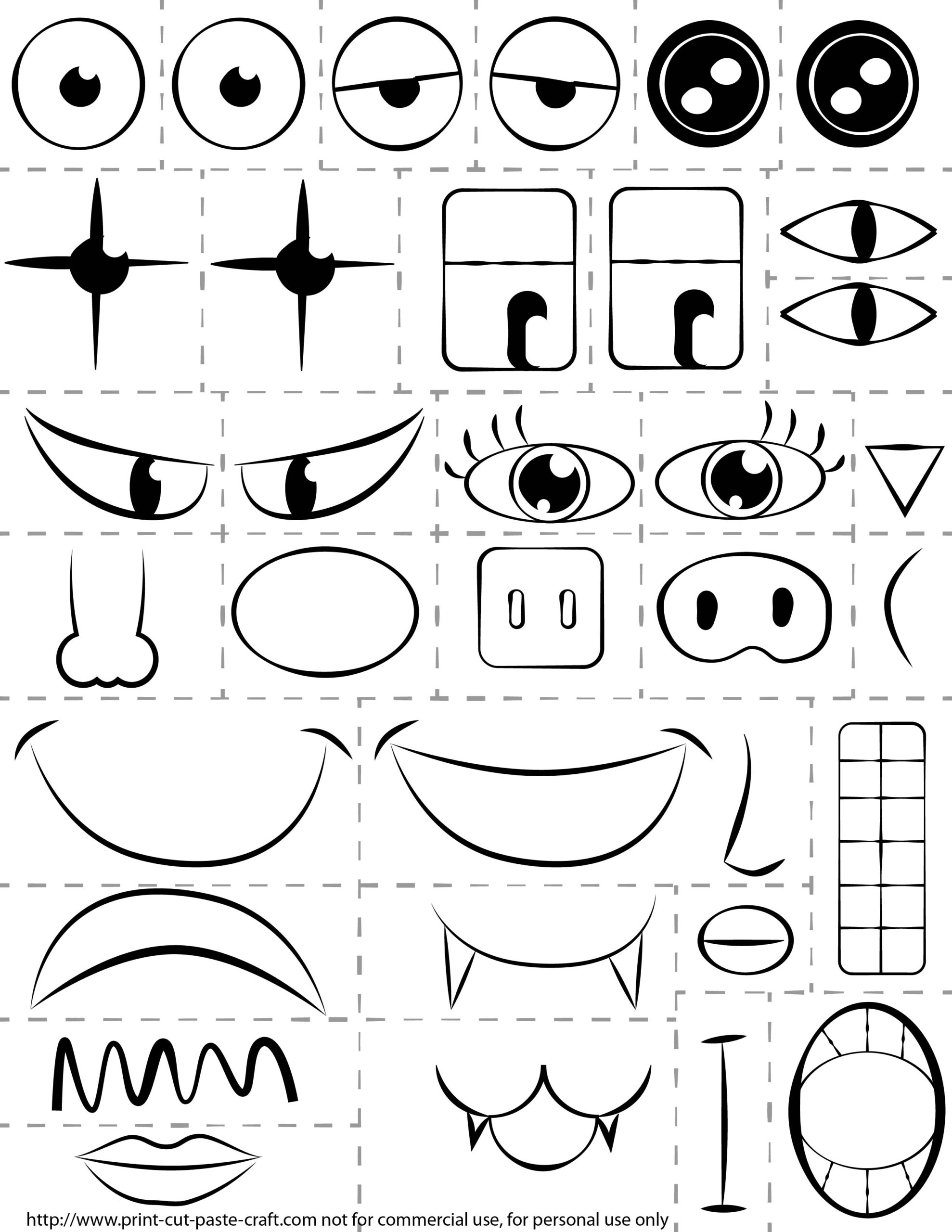 Printable Kids Activity Make A Face Exploring Emotions Print Cut Paste Craft 
