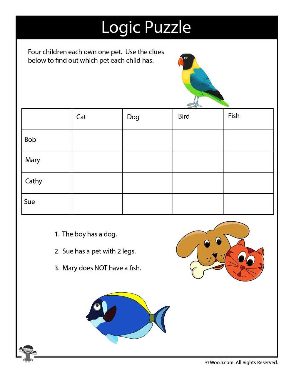 Printable Logic Puzzles For Kids Woo Jr Kids Activities Worksheets Library