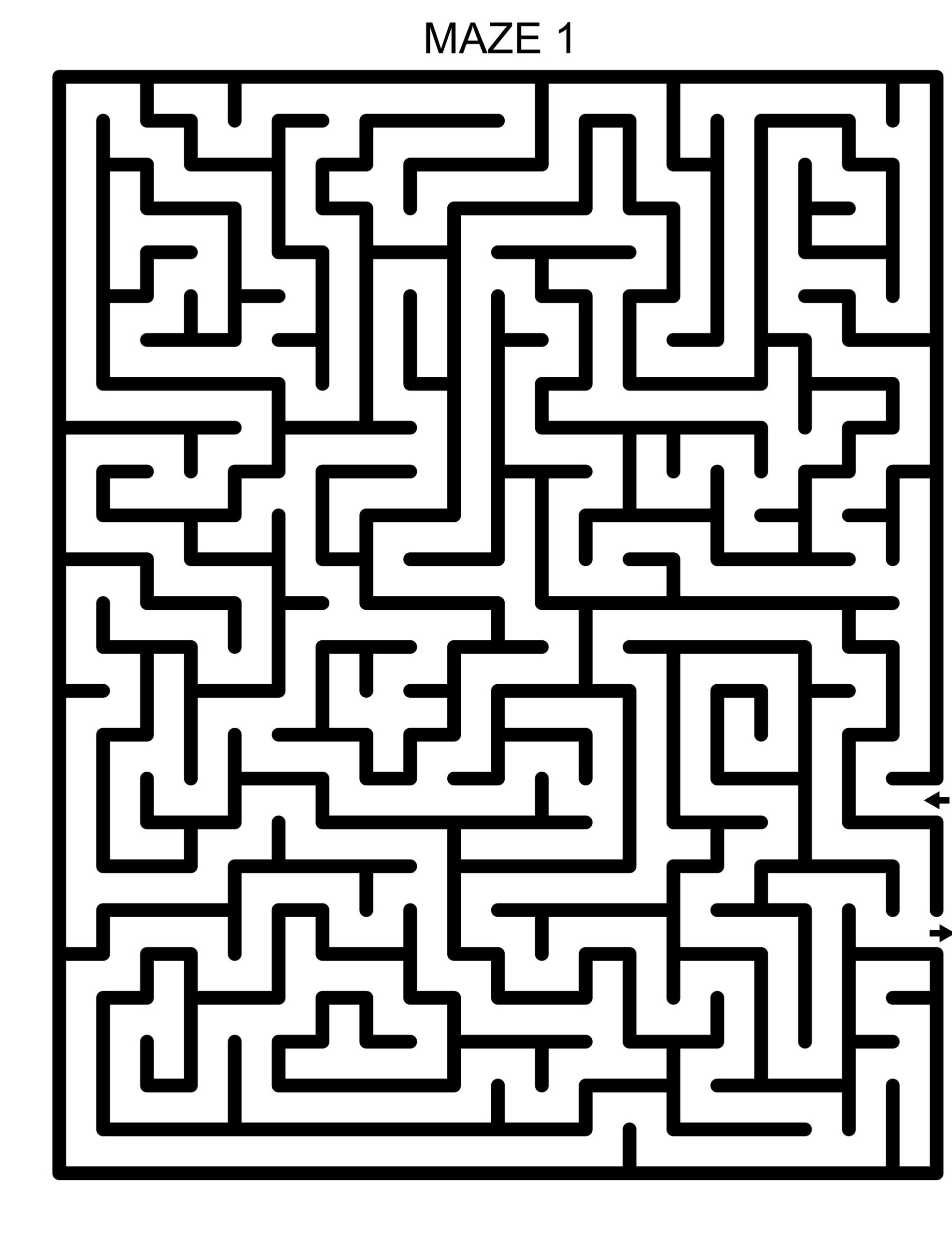 Printable Maze Puzzles For Kids Downloadable Activity Book With Challenging Labyrinths For Children KID4 Etsy Sweden
