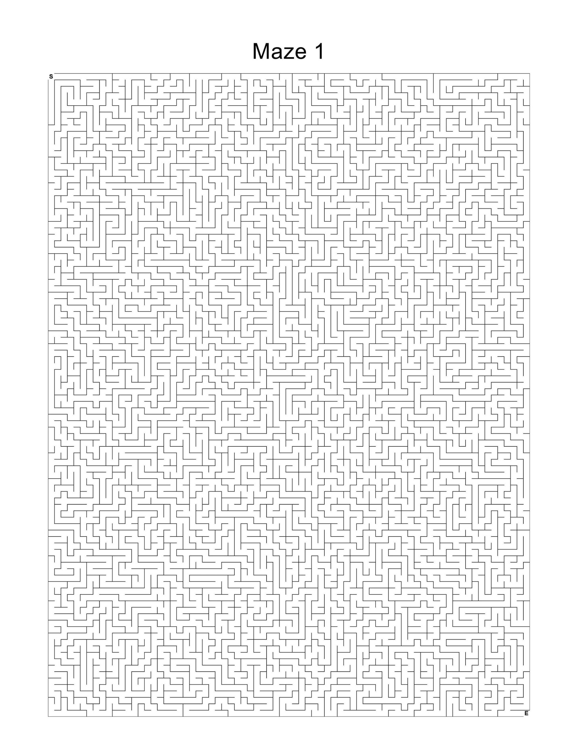 Printable Mazes For Adults Hard Very Insanely Difficult 100 Mazes Etsy Etsy