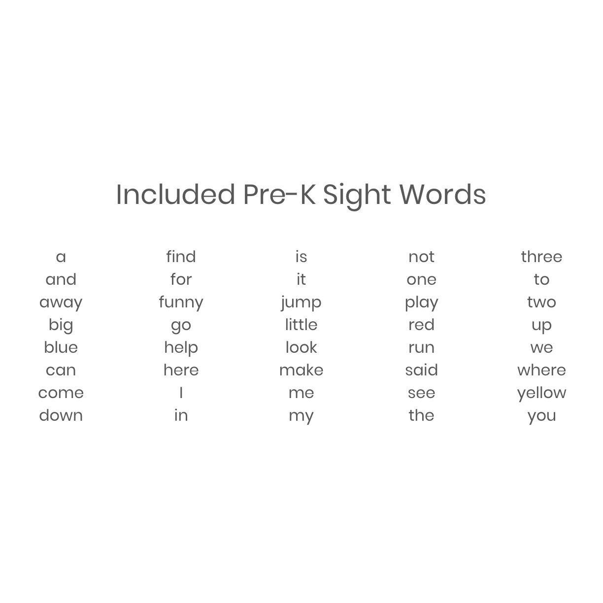 Printable Pre k Through Third Grade And Nouns Dolch Sight Words Flash Cards 315 Words INSTANT DOWNLOAD Etsy