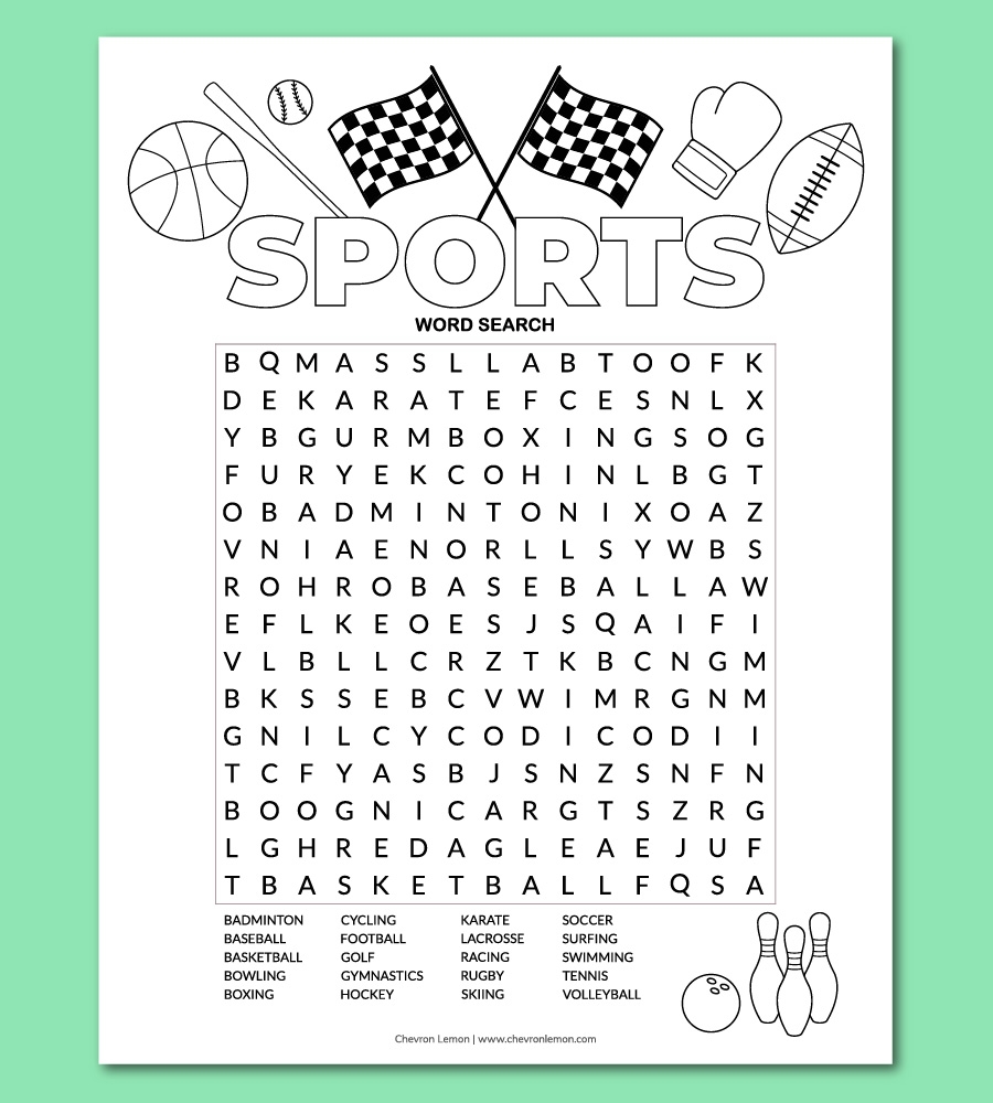 word search for kids printable