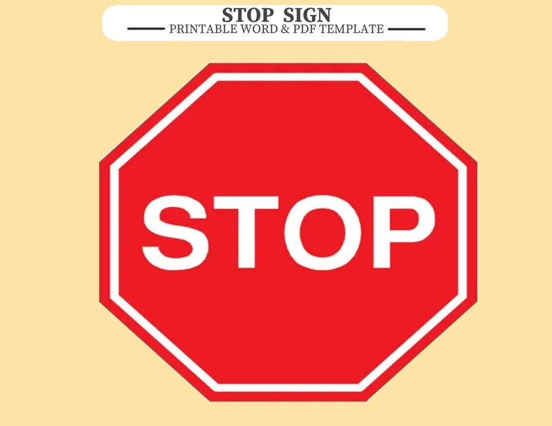 printable stop sign