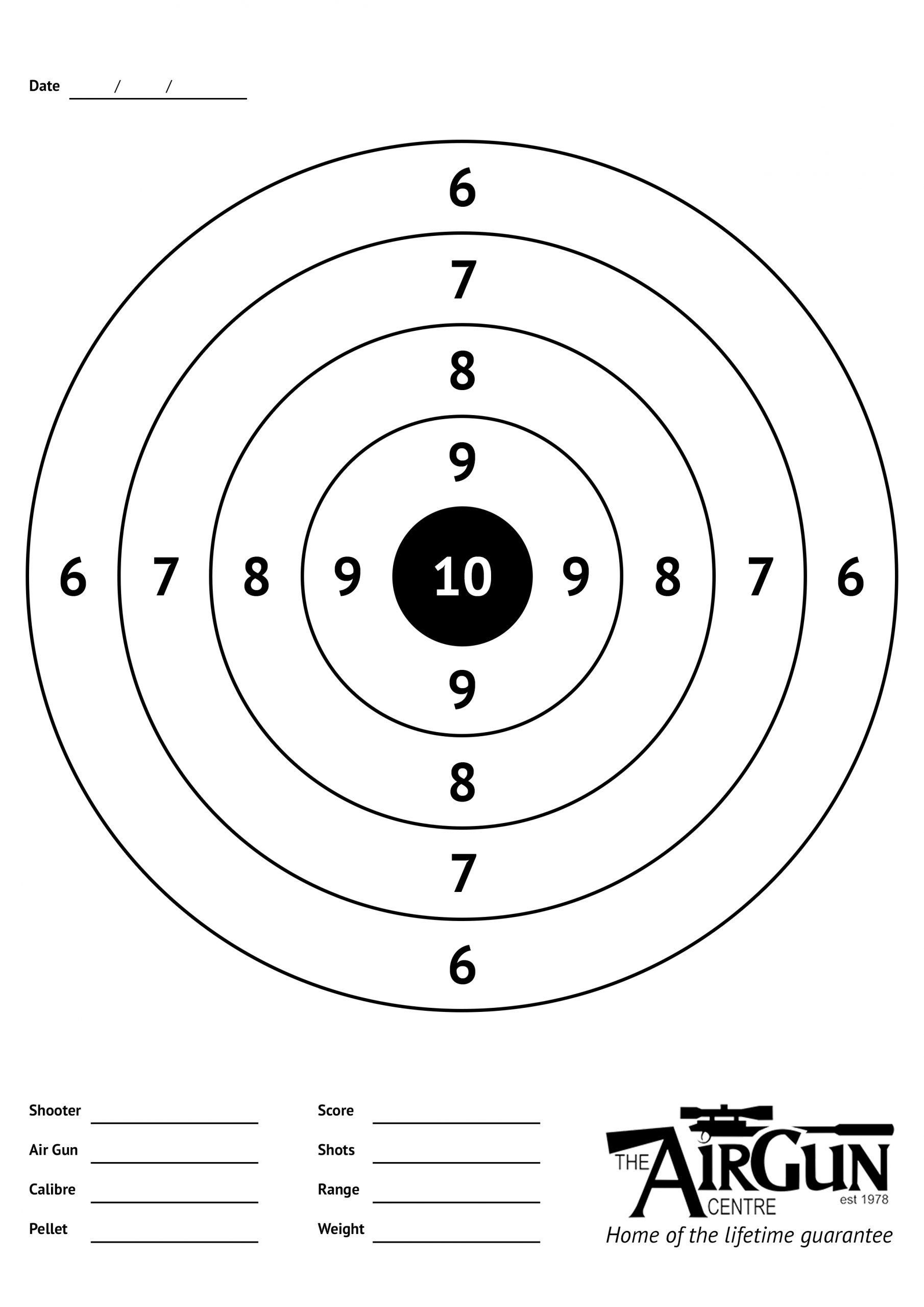 Printable Targets Print Your Own Shooting Targets Worksheets Library