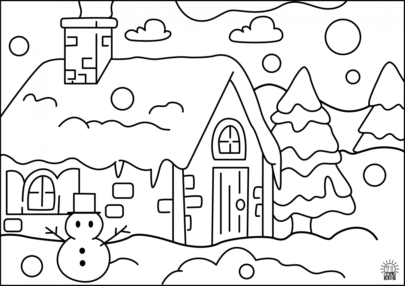 Printable Winter Coloring Pages For Kids Amax Kids