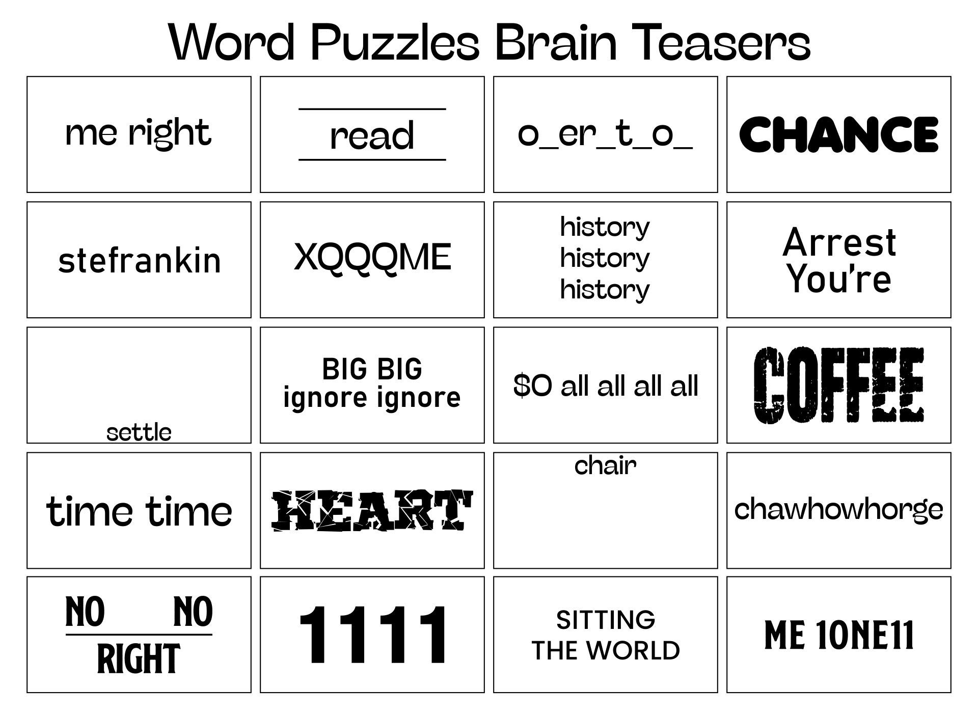 Printable Word Puzzles Brain Teasers Word Puzzles Brain Teasers Worksheets Library