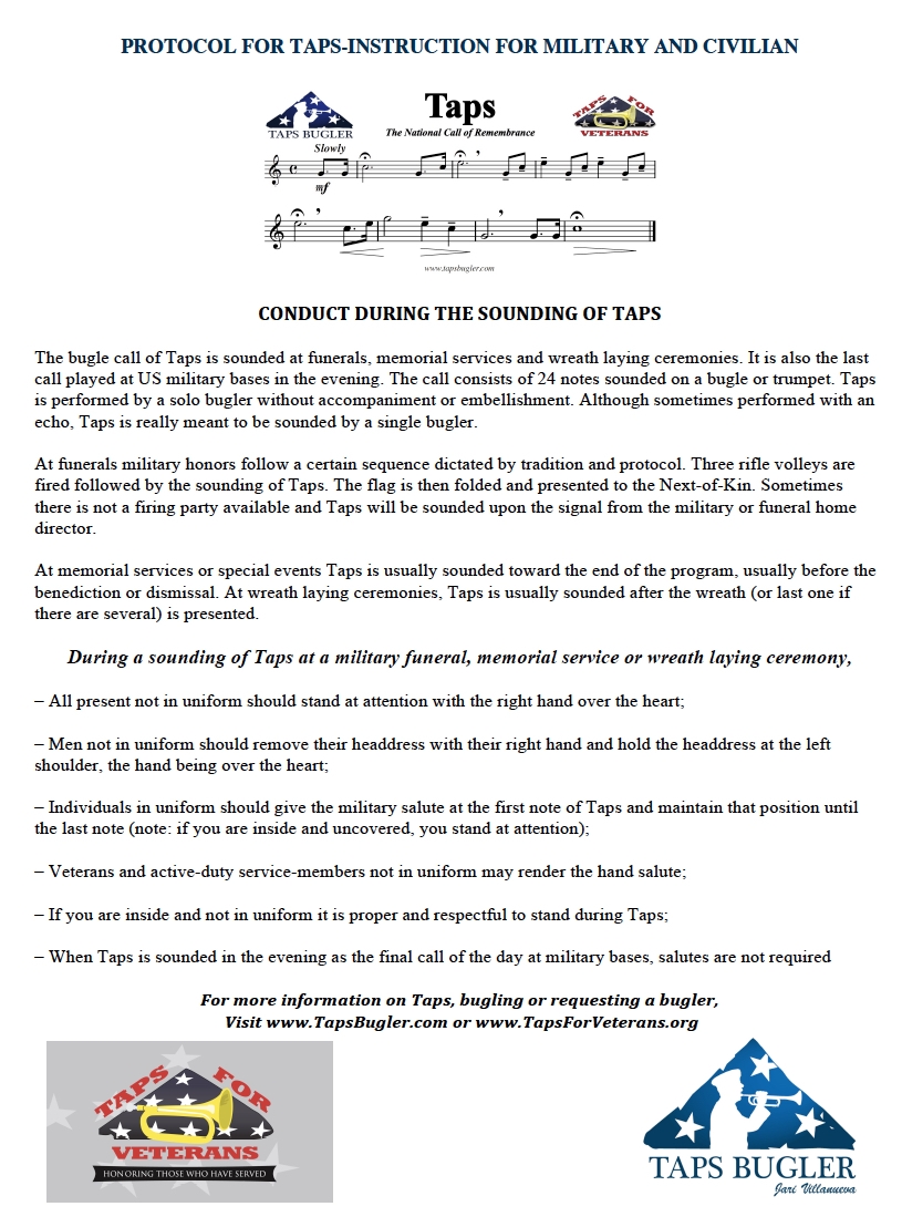 Protocol For Taps Taps Bugler Jari Villanueva