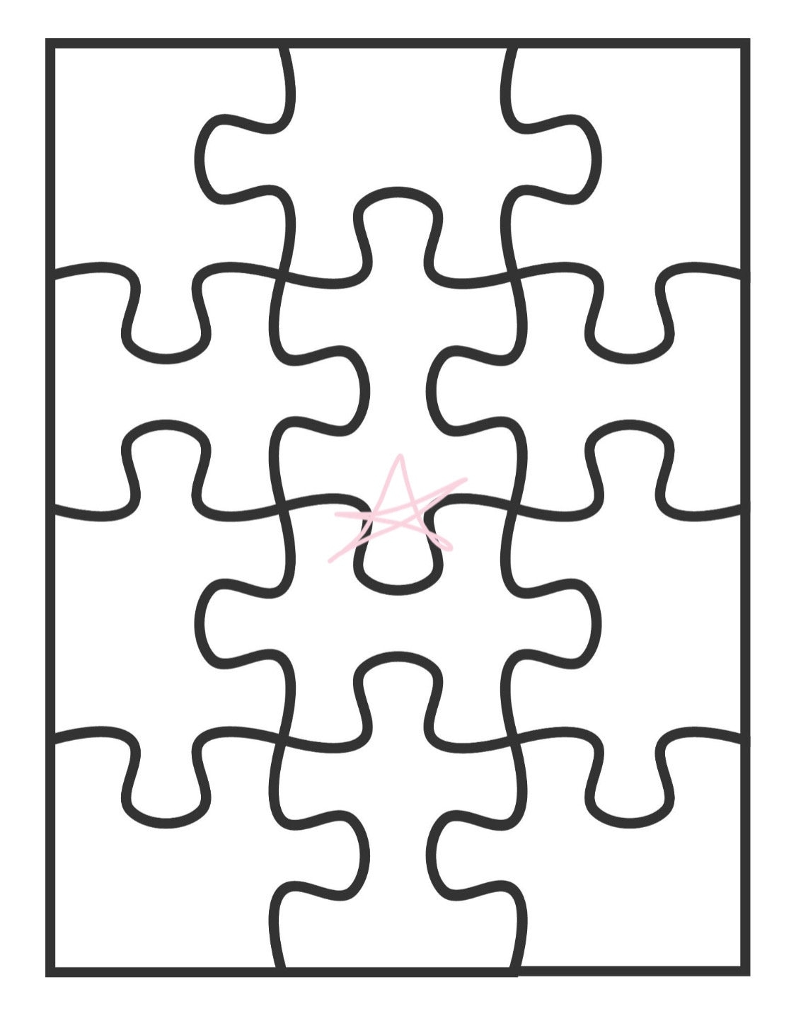 Jigsaw Puzzle Template