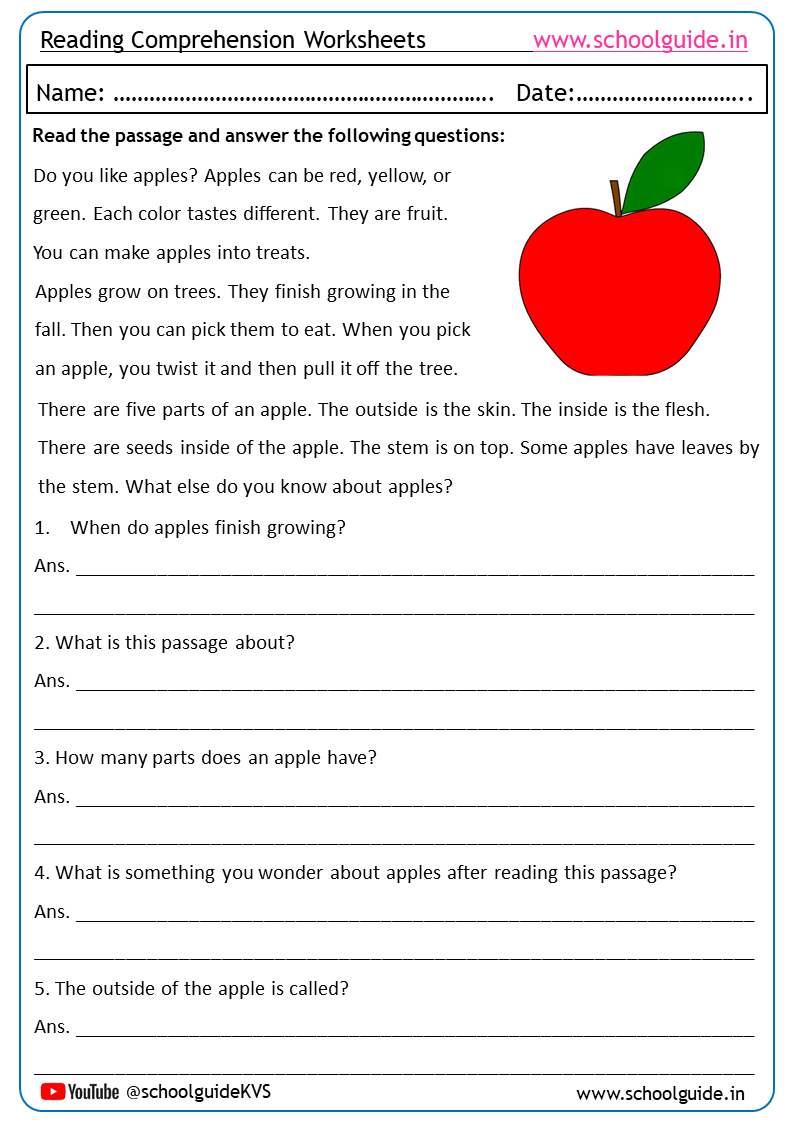 reading comprehension for class 3 reading comprehension for class 3