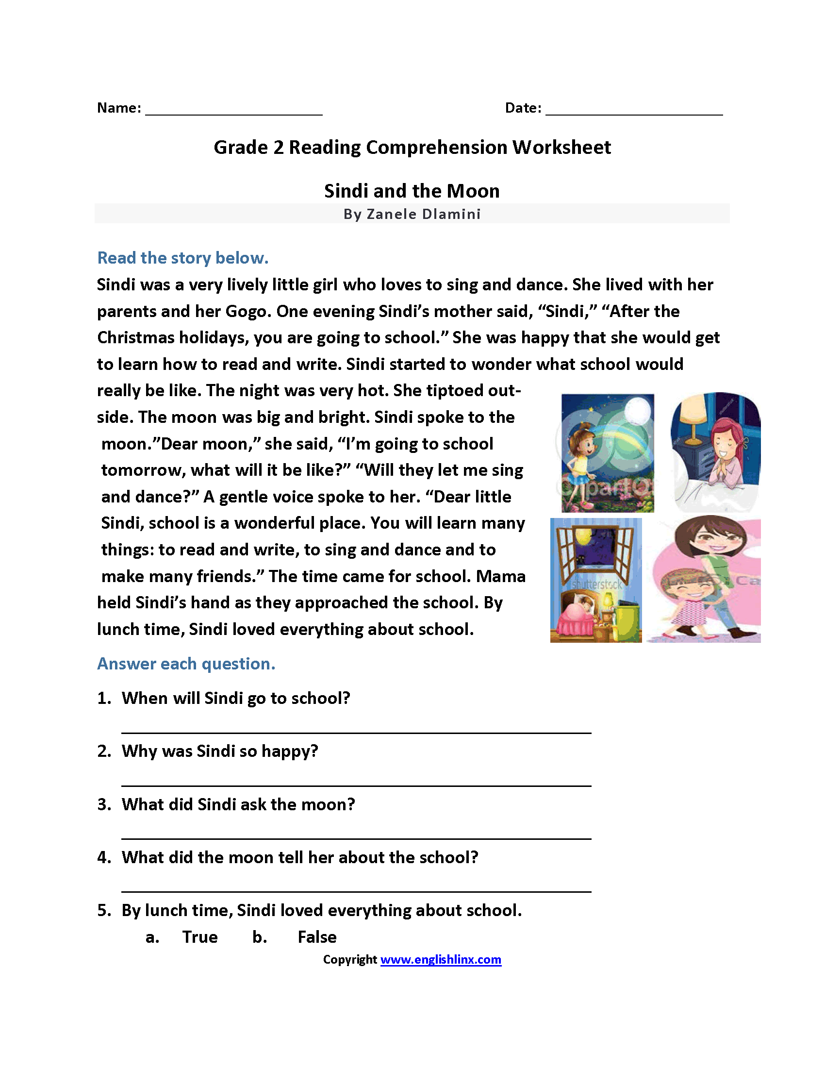 Reading Worksheets Second Grade Reading Worksheets Worksheets Library