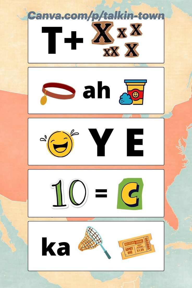 Rebus Puzzles And Answerrs For The States Of America