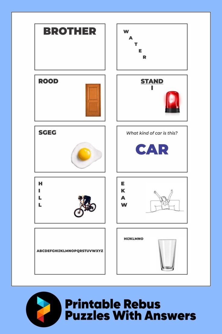 Rebus Puzzles With Answers 20 Free PDF Printables Printablee