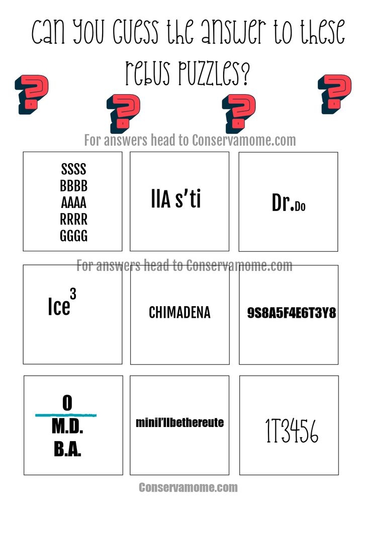 Rebus Puzzles With Answers