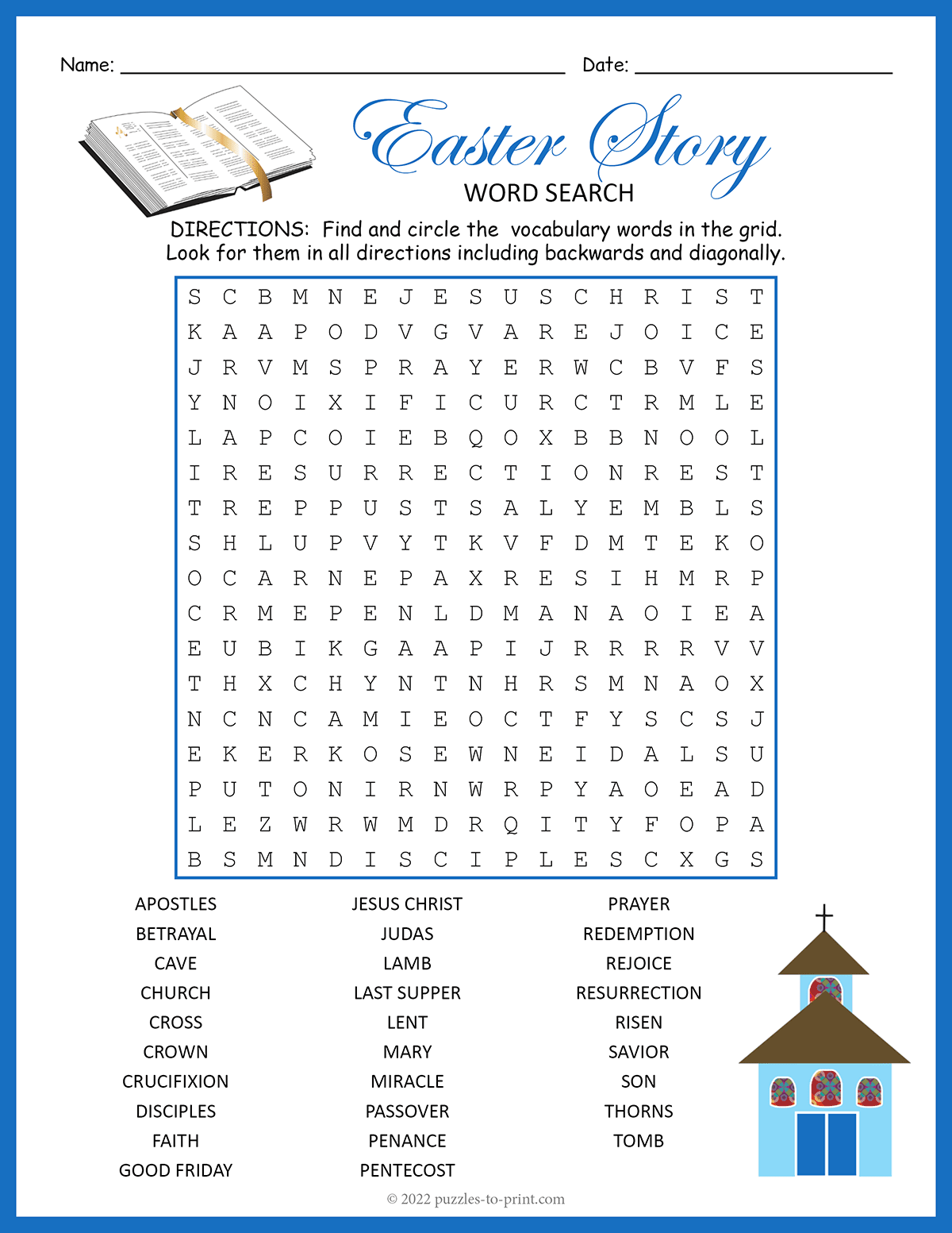 large print easter word search printable