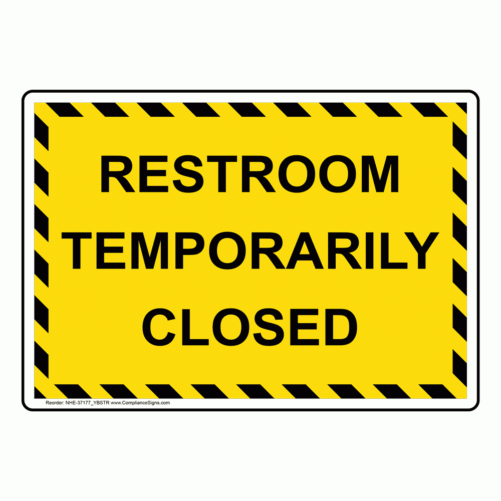 restroom out of order sign