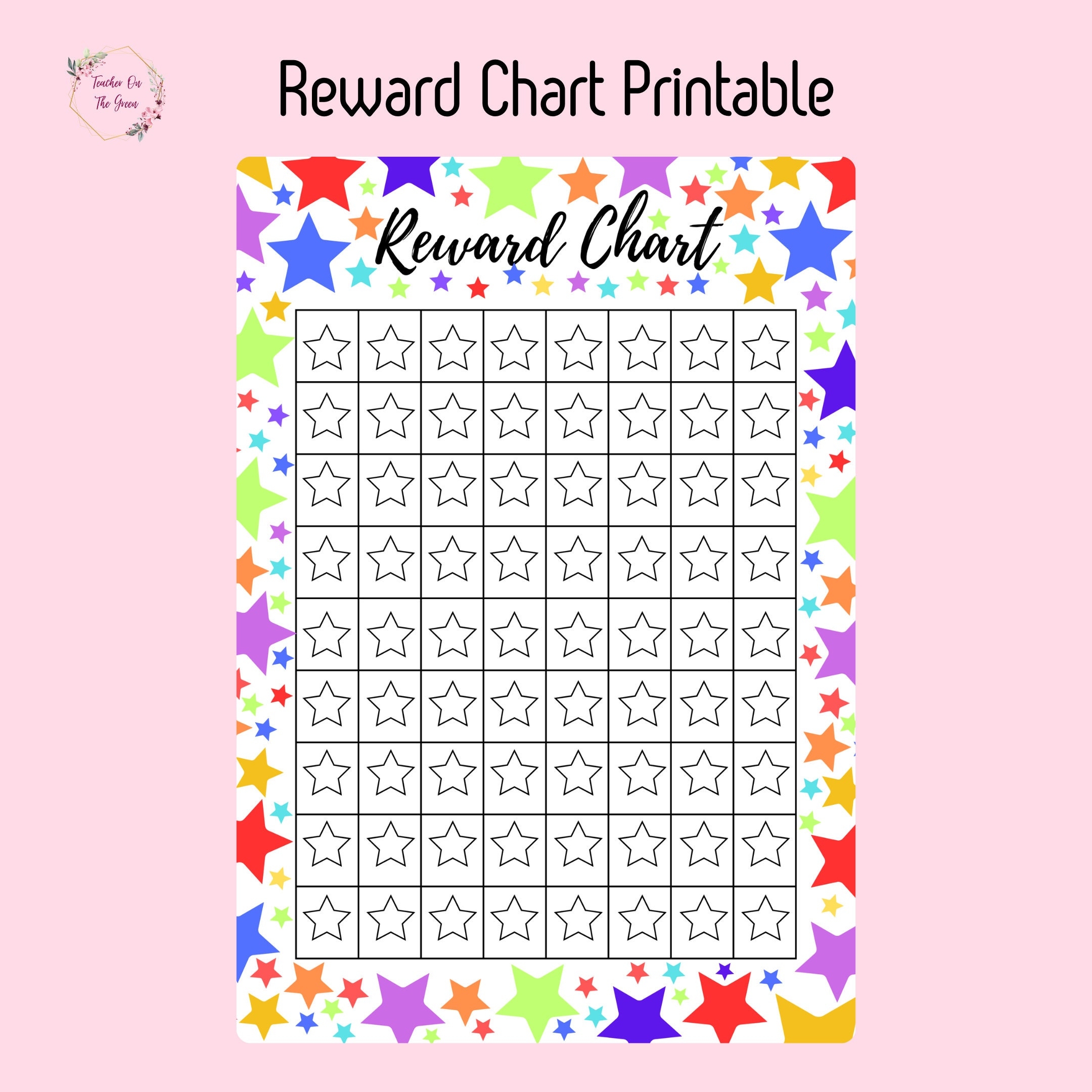 Reward Chart Star Reward Chart Printable Chart Etsy Reward Chart Star Reward Chart Printable Chart Etsy