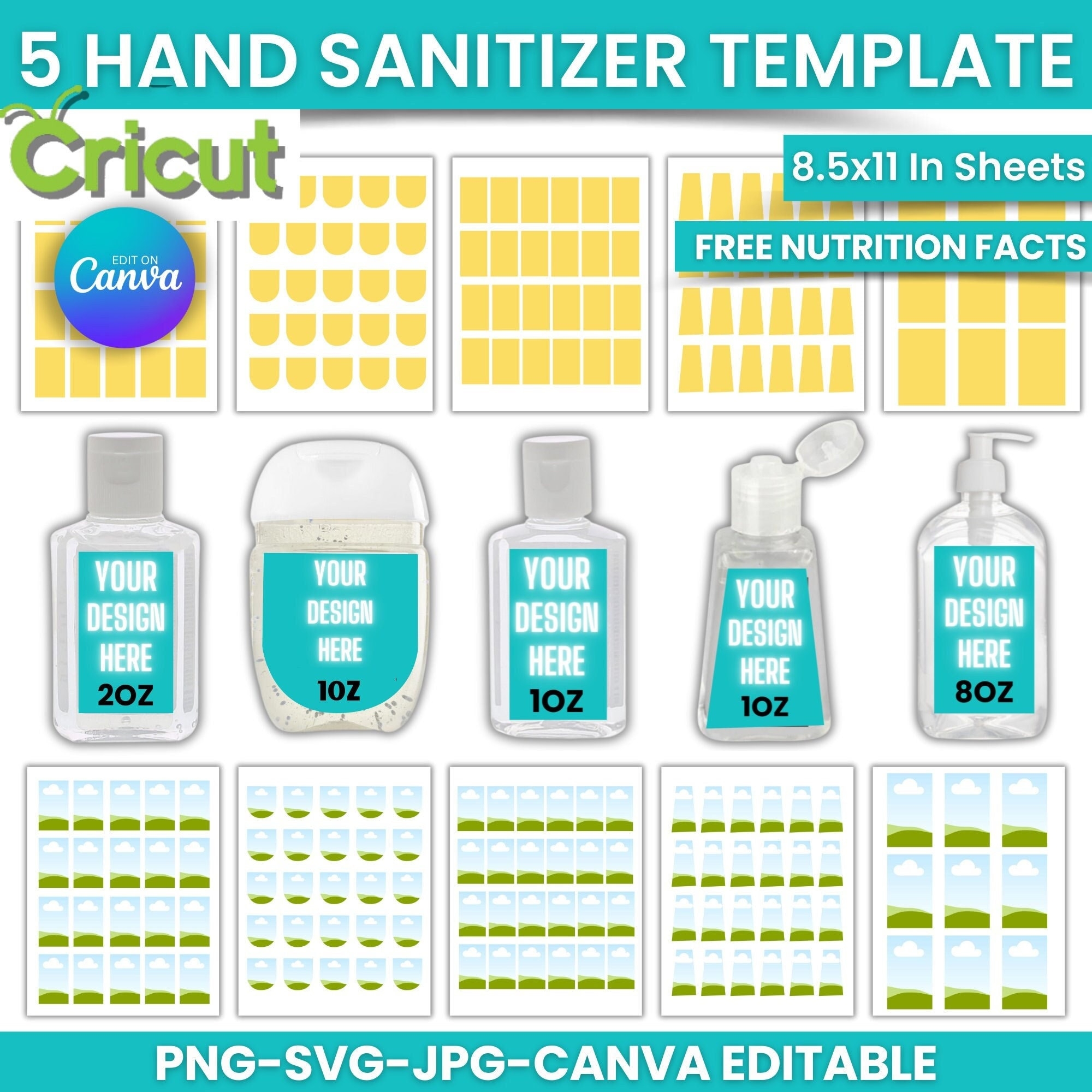 Sanitizer Label Etsy