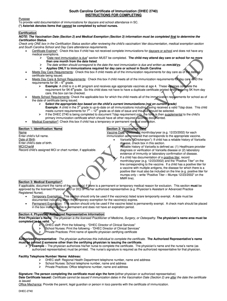 Sc Dhec Immunization Form Fill Online Printable Fillable Blank PdfFiller Sc Dhec Immunization Form Fill Online Printable Fillable Blank PdfFiller