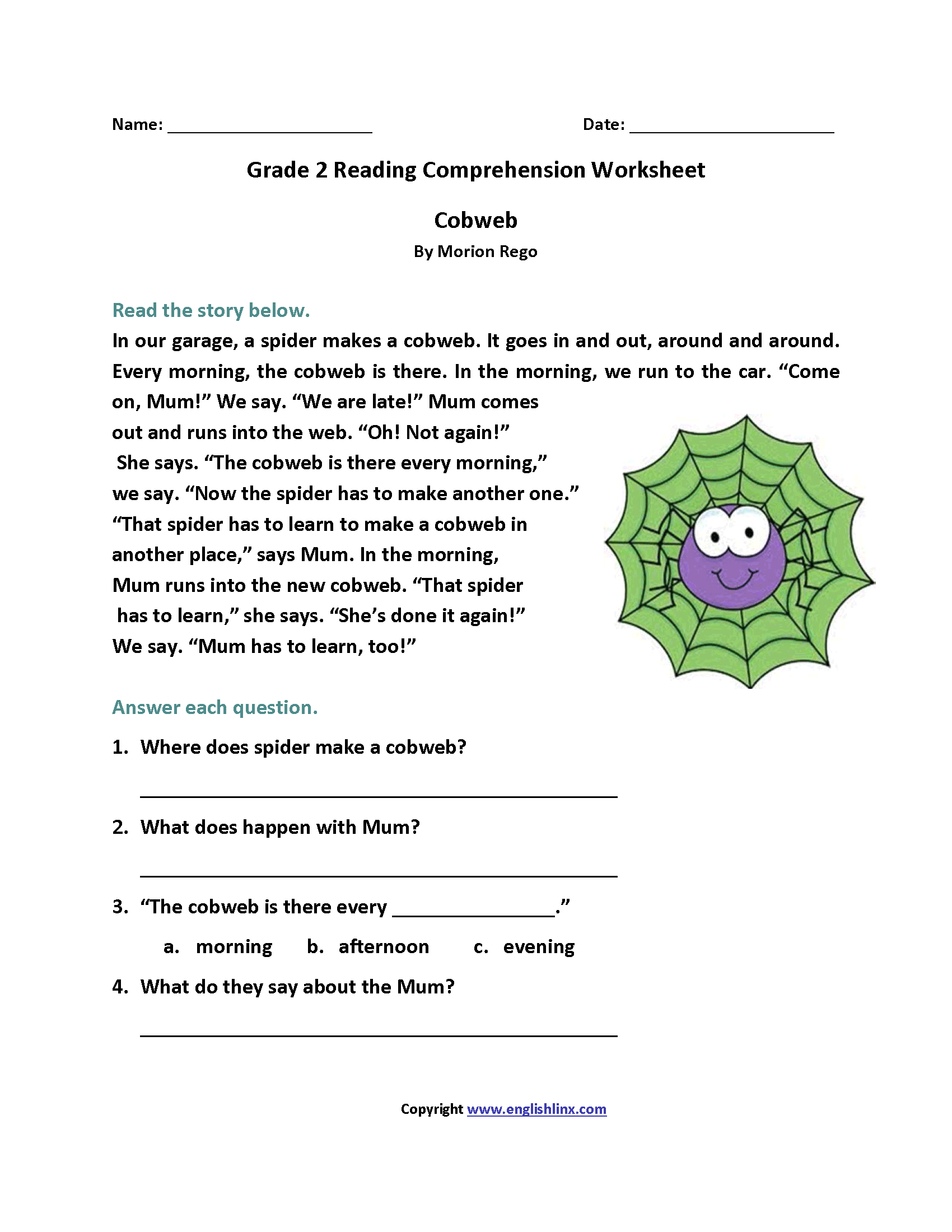 Second Grade Reading Worksheets Improve Fluency And Vocabulary