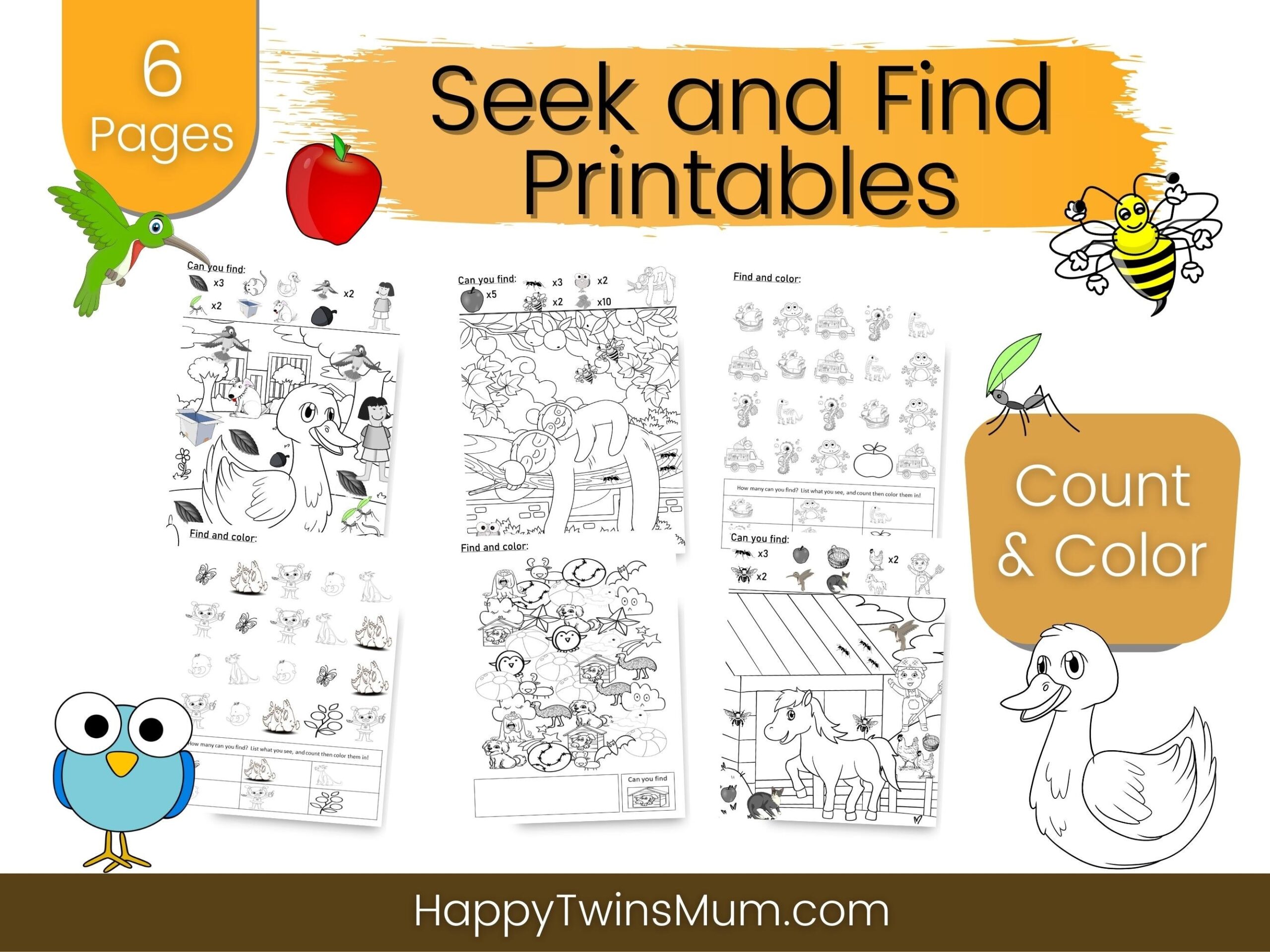 Seek And Find Printables For Kids 2 4 Hidden Objects For Kids Homeschooling Worksheets Coloring Activity Book Animals Counting Etsy Seek And Find Printables For Kids 2 4 Hidden Objects For Kids Homeschooling Worksheets Coloring Activity Book Animals Counting Etsy