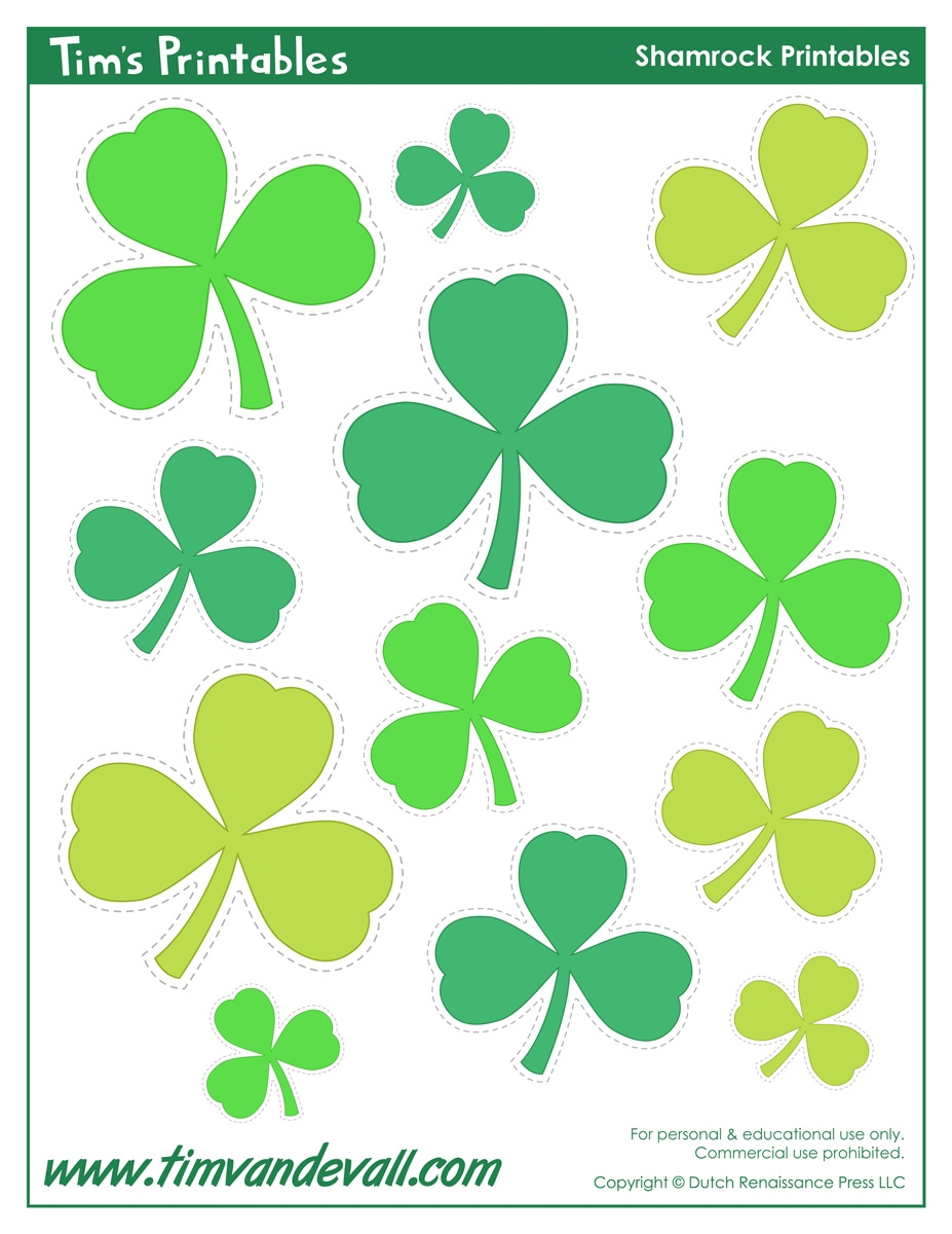 Shamrock Cutouts Printable Printable Party Favors Shamrock Cutouts Printable Printable Party Favors