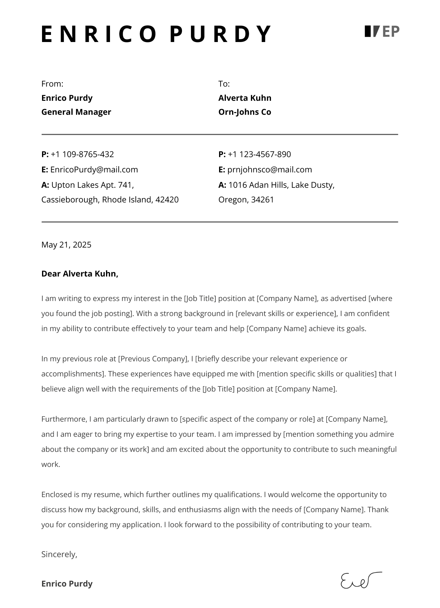 cover letter google doc template free
