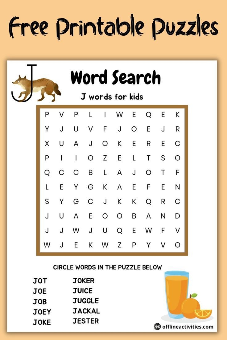 word puzzles for kids
