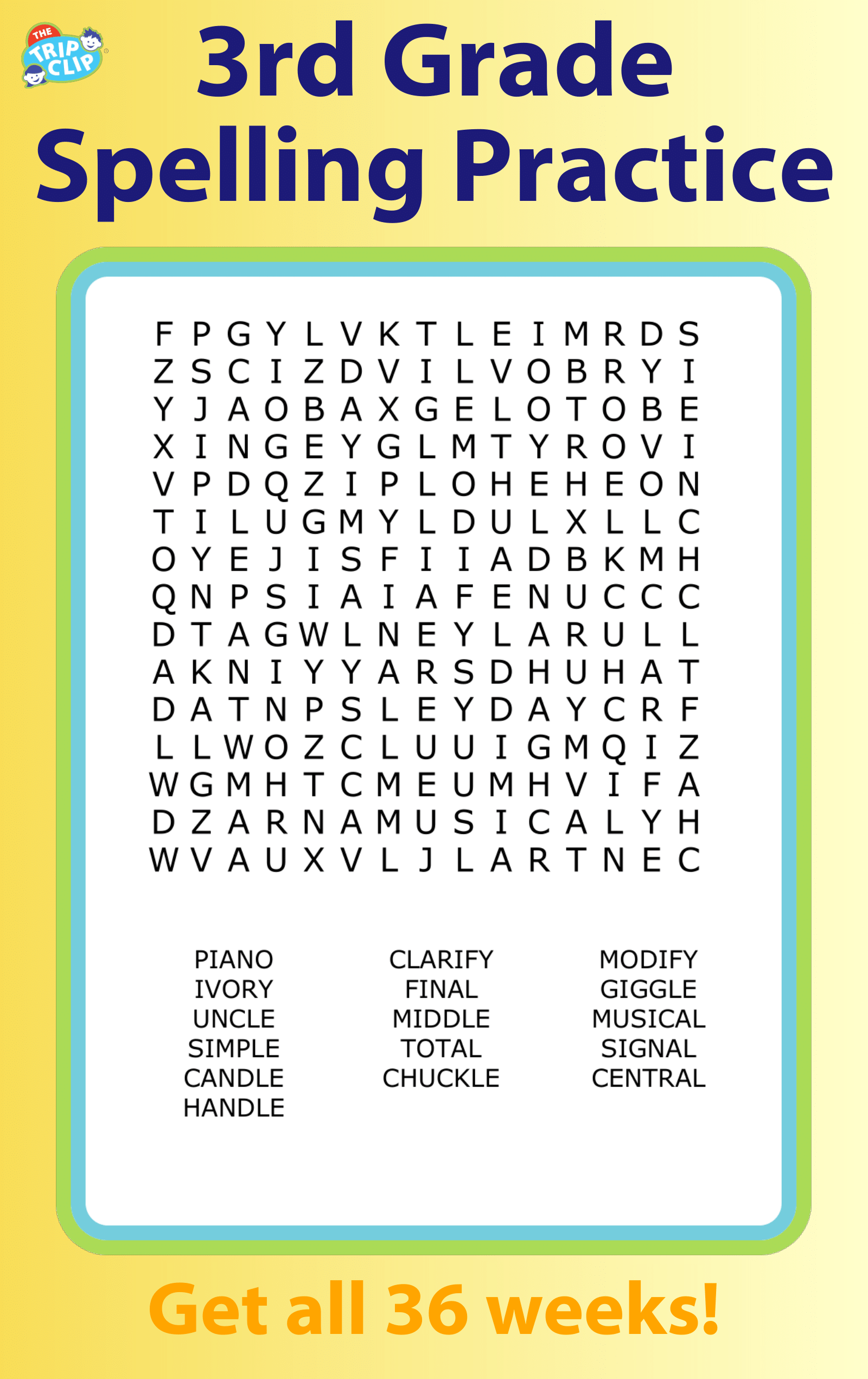 Spelling Word Search PDF 