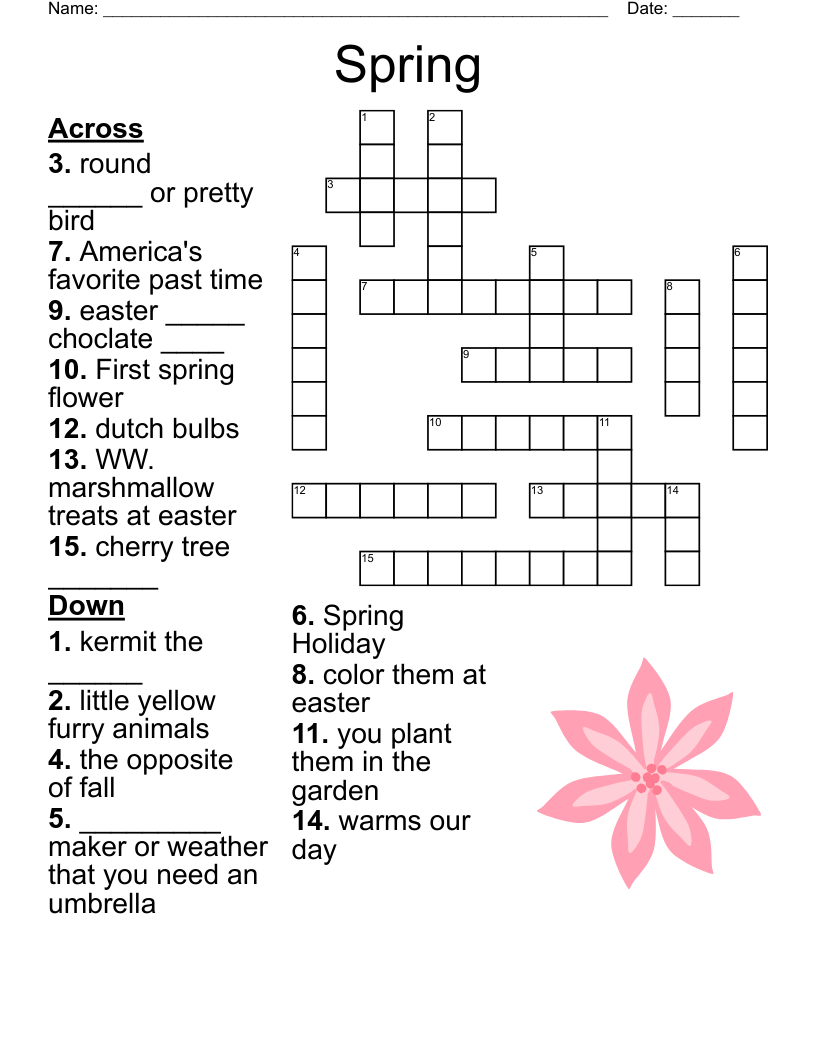 Spring From Crossword Clue