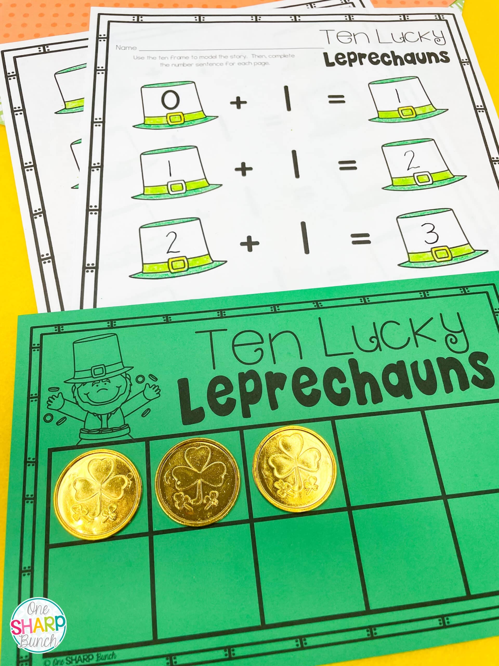 St Patrick s Day Activities Ten Lucky Leprechauns Addition FREEBIE