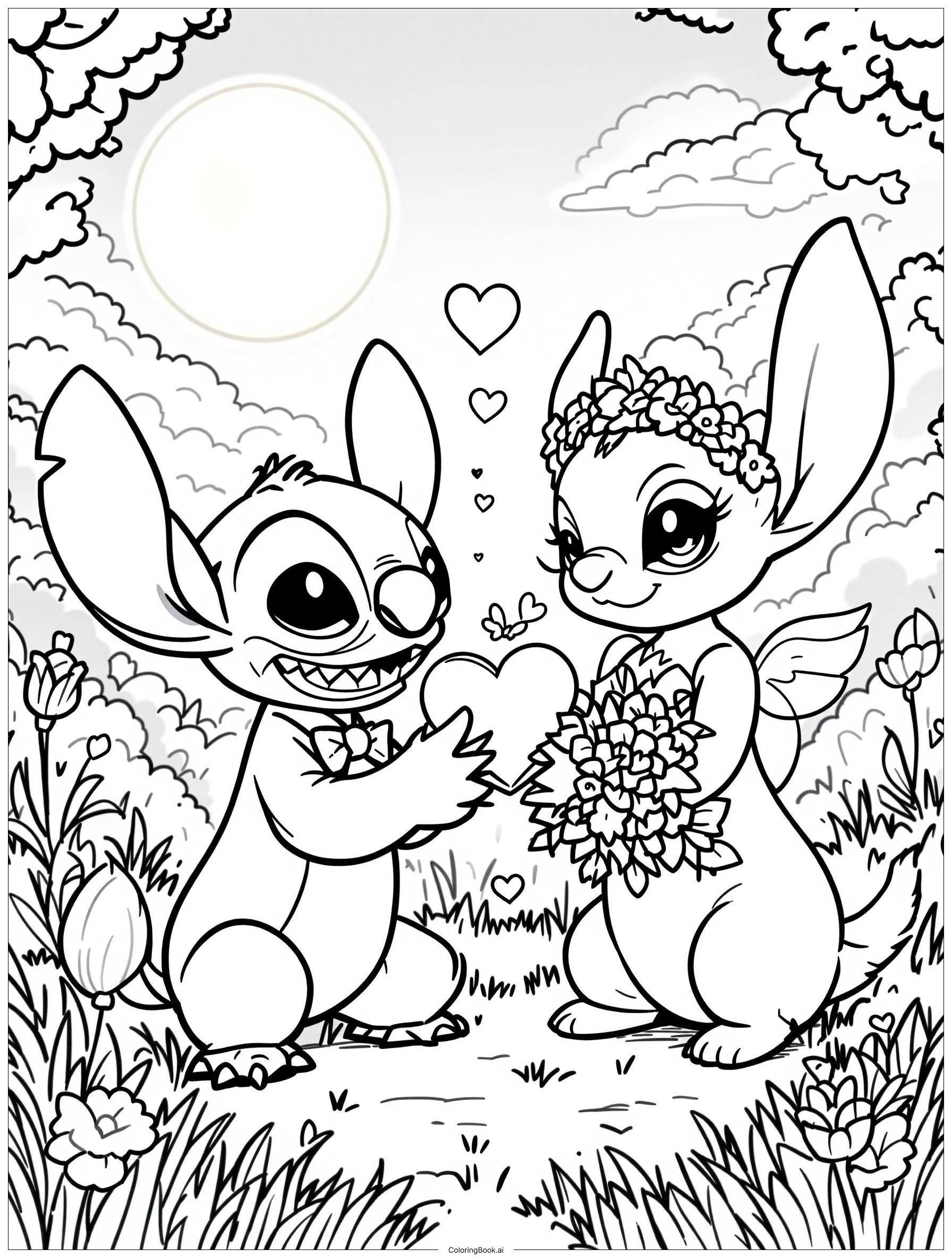 valentines day disney coloring pages