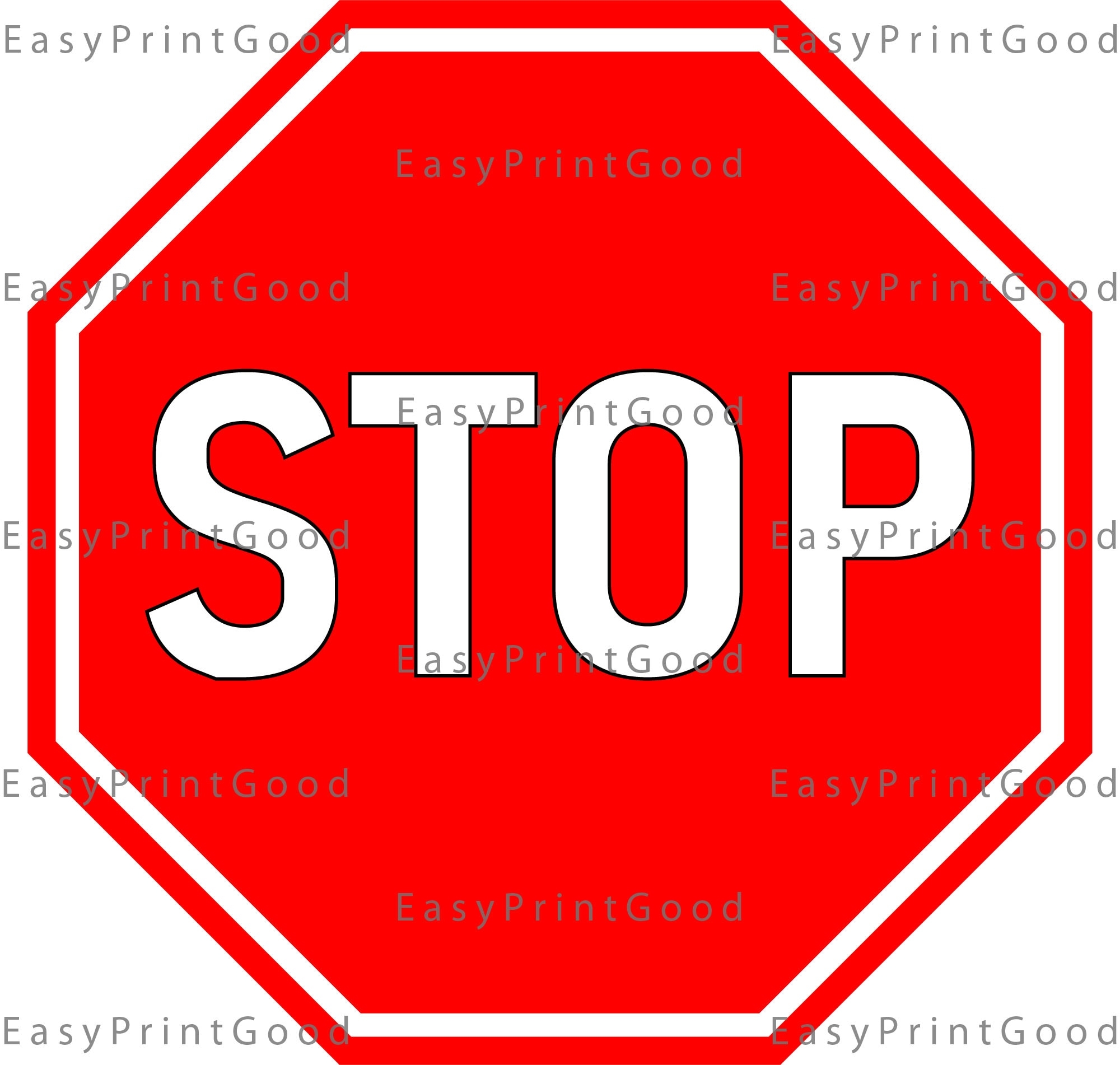 stop sign print