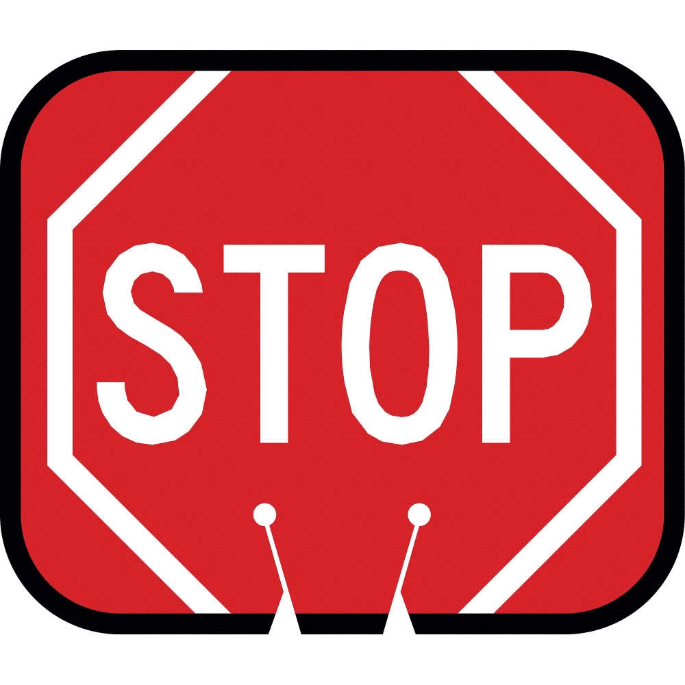 Stop Single Sided Engineer Reflective Cone Sign For Sale D E Gemmill