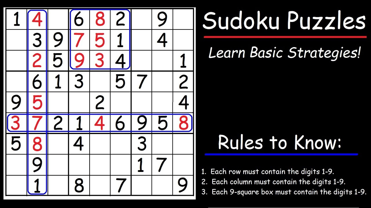 Sudoku Puzzles Basic Introduction YouTube