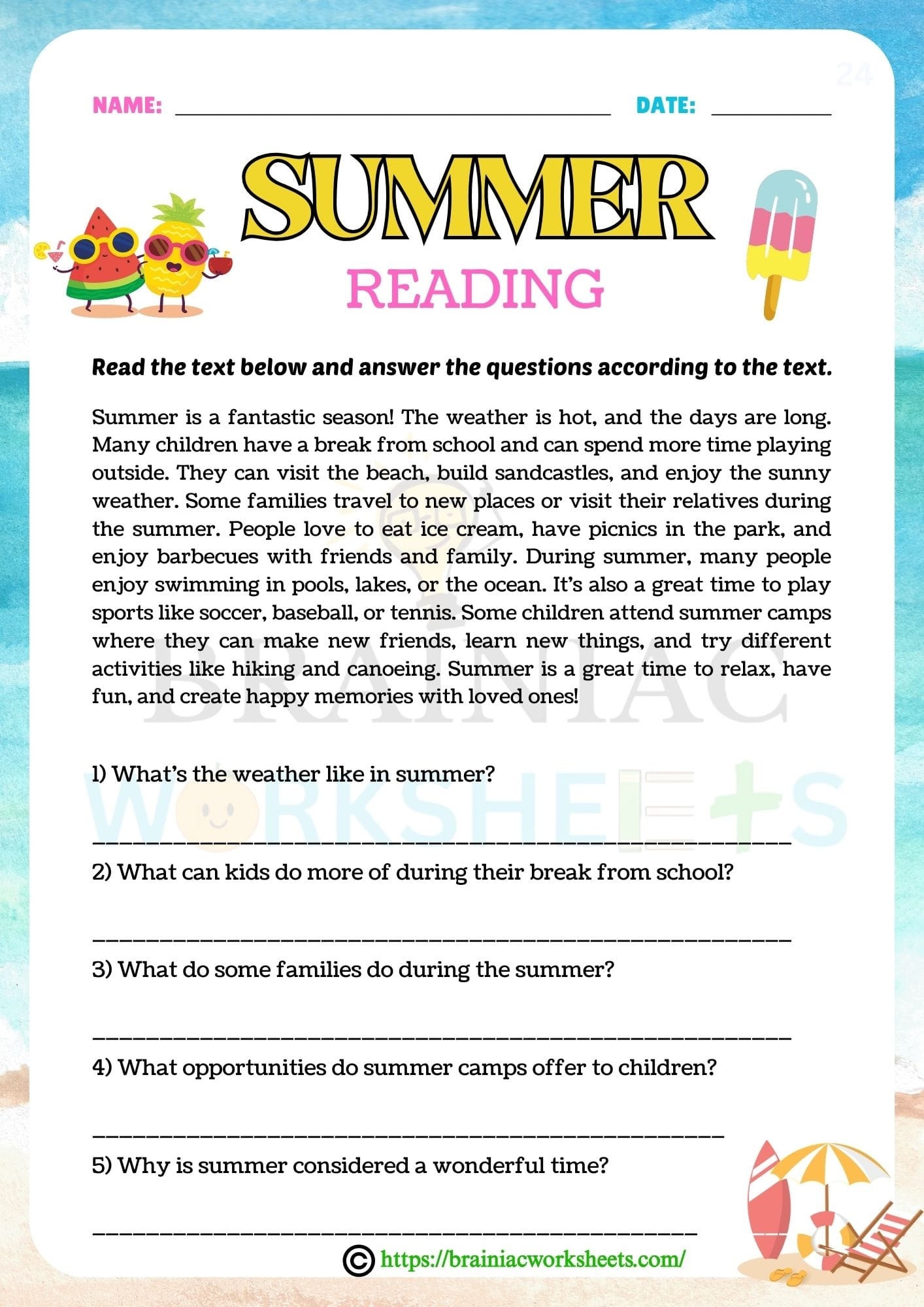 comprehension class 4 worksheet comprehension class 4 worksheet