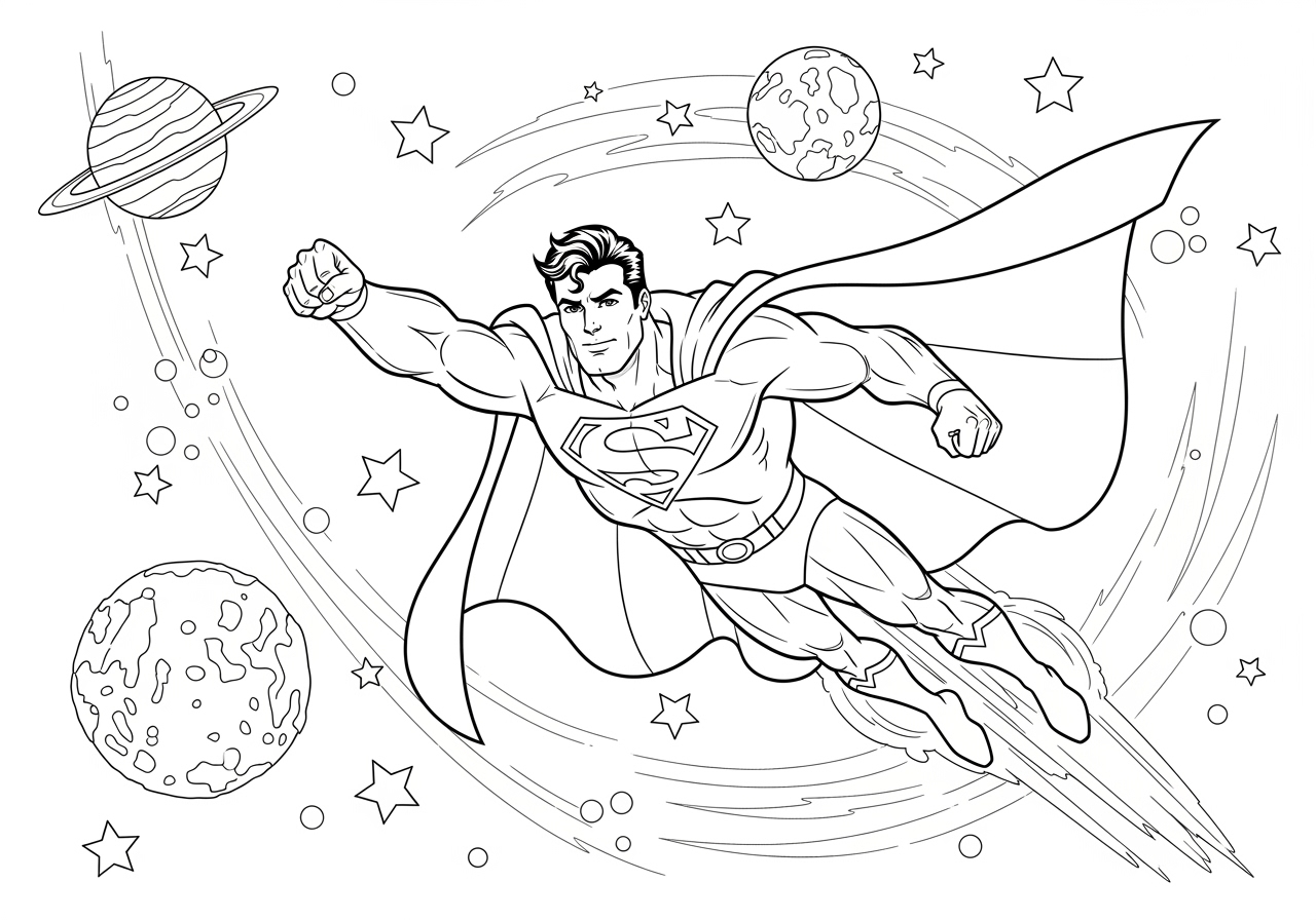 Superman Colouring In Pages
