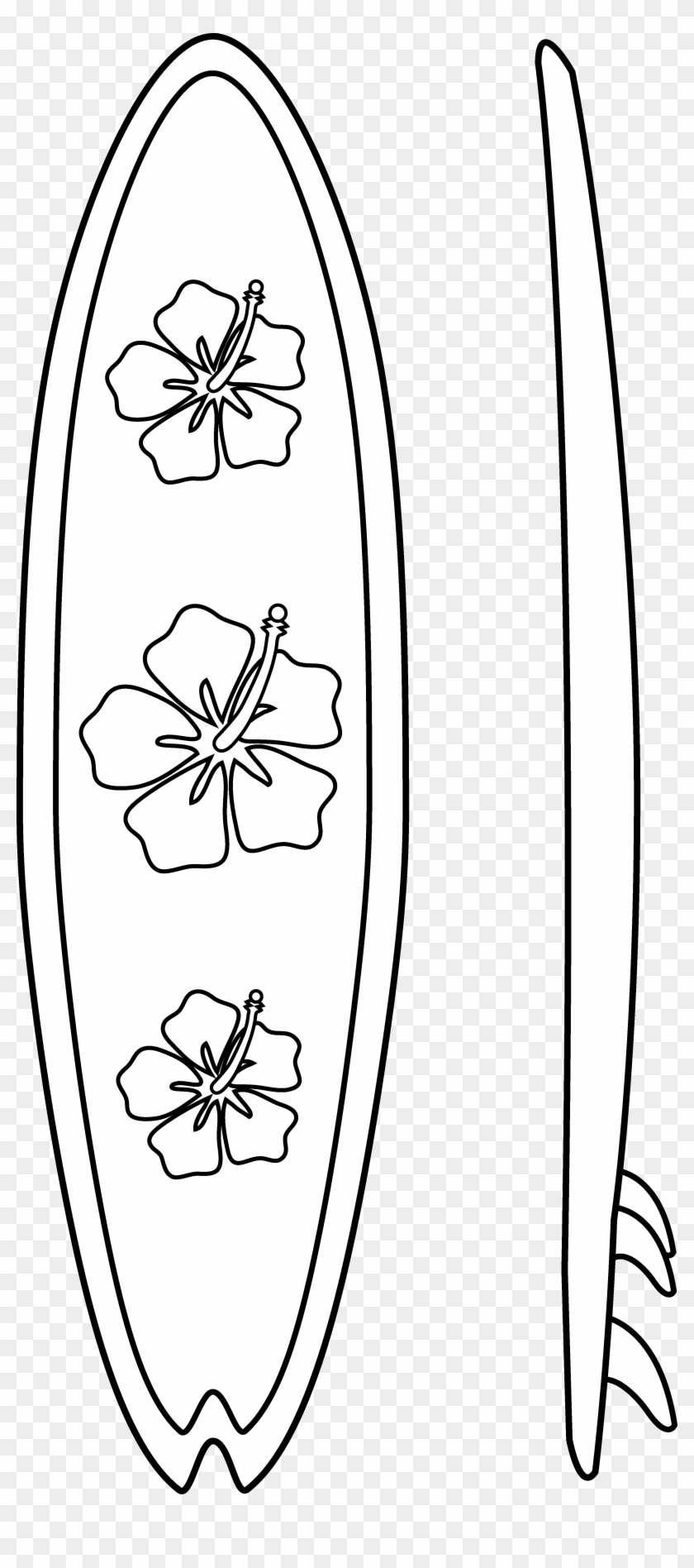 Surfboards Outline Surfboard Coloring Pages HD Png Download 3372x7452 491351 PngFind