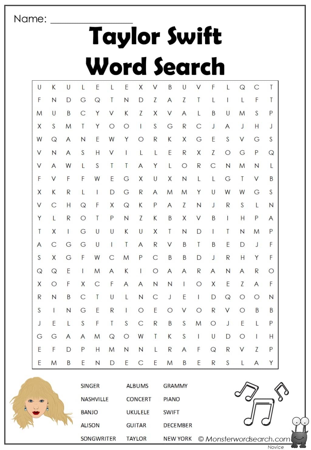 taylor swift word search taylor swift word search