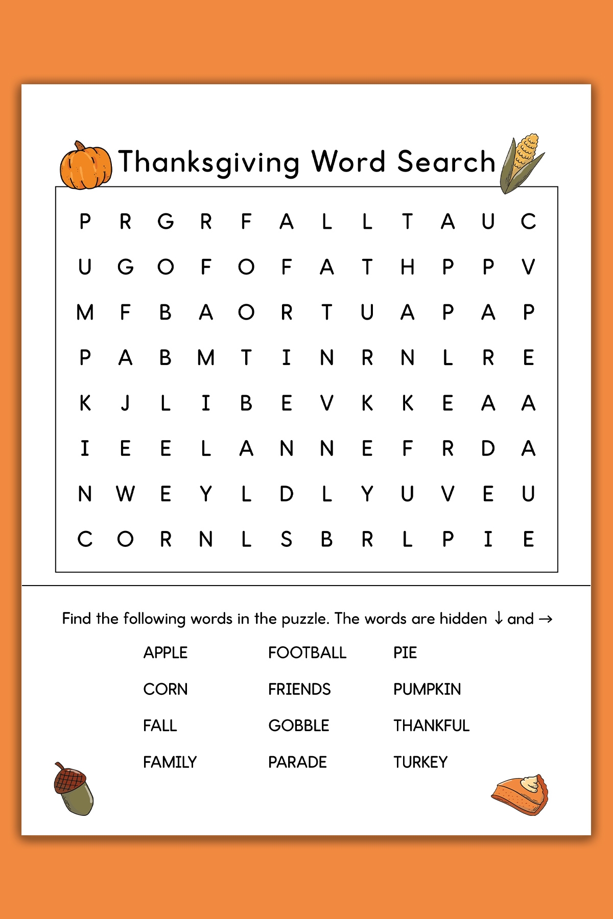 Thanksgiving Word Search Printable Set 3 Varying Levels Of Difficulty Included Thanksgiving Word Search Printable Set 3 Varying Levels Of Difficulty Included