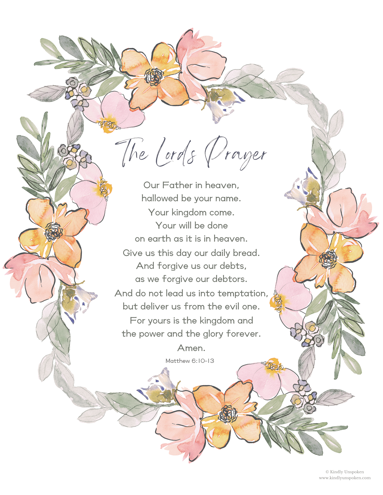 our father prayer printable our father prayer printable